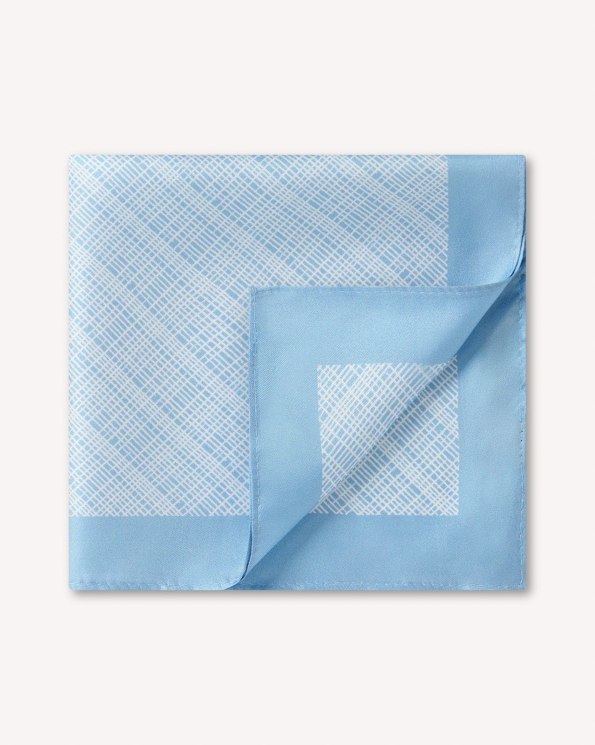 Richard James London Weave Print Silk Pocket Square Sky – Savile Row Menswear Outlet | Malford of London