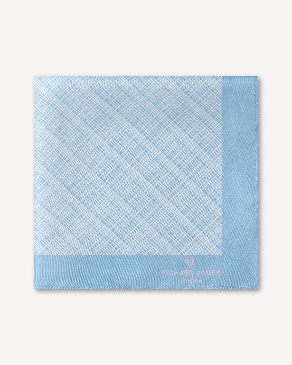 Richard James London Weave Print Silk Pocket Square Sky – Savile Row Menswear Outlet | Malford of London