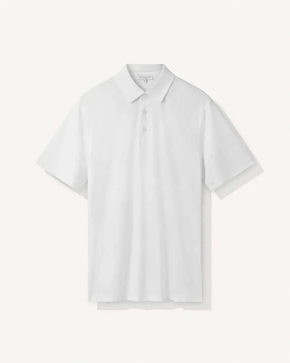 Richard James Mercerised Cotton Polo Shirt White - Malford_of_London_Tailoring_Archive