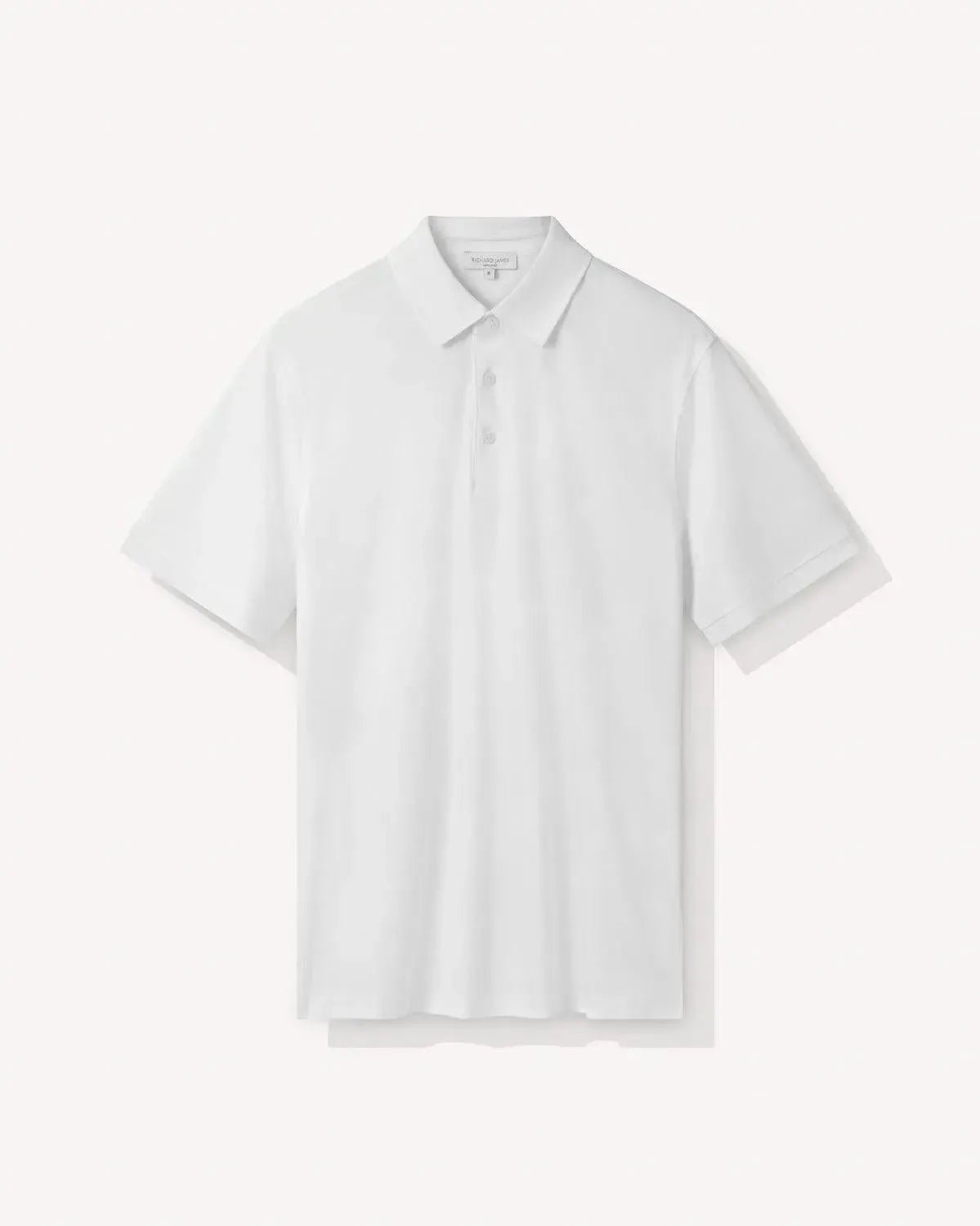 Richard James Mercerised Cotton Polo Shirt White – Savile Row Menswear Outlet | Malford of London