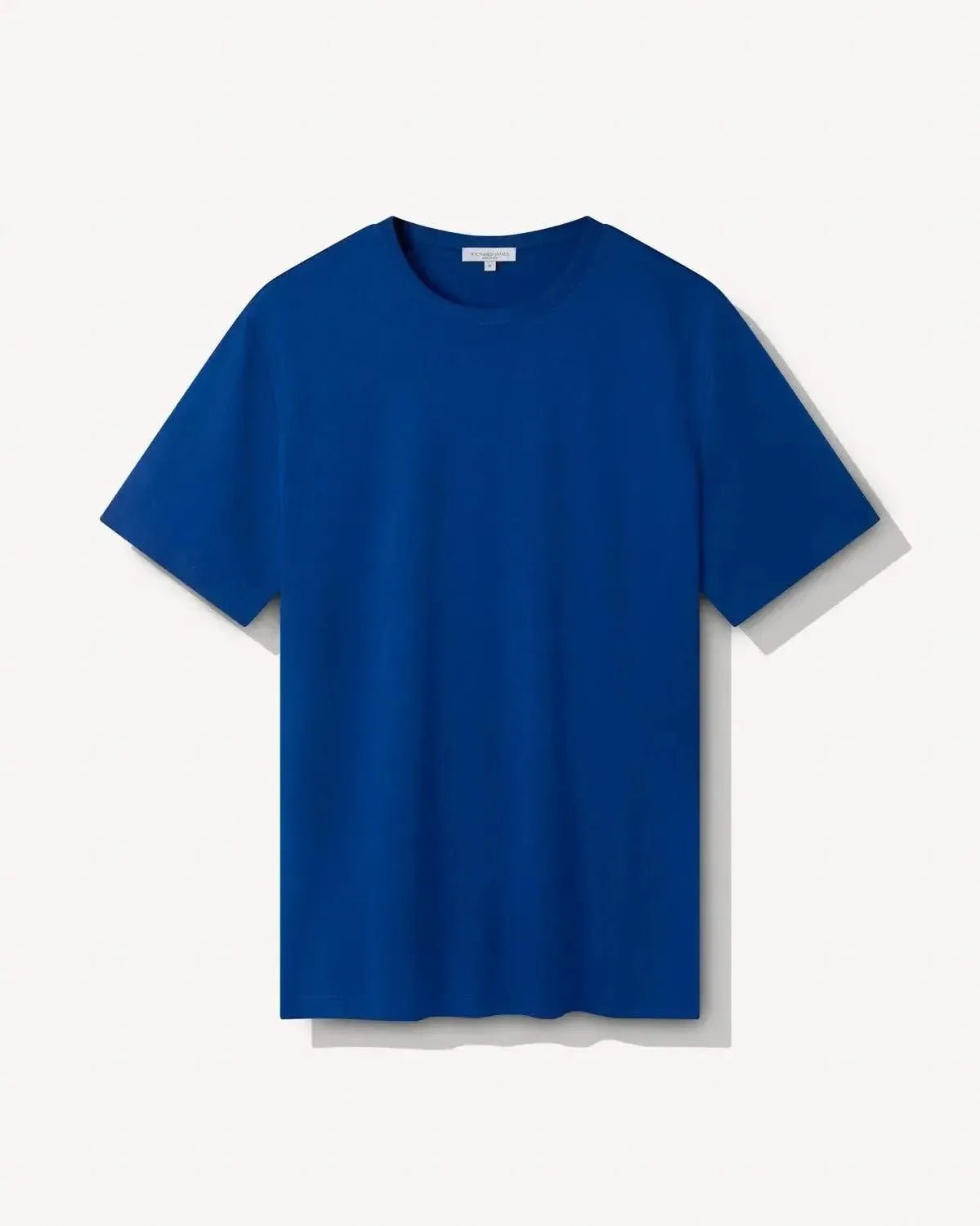 Richard James Mercerised Cotton T-Shirt Air Force Blue - Malford_of_London_Tailoring_Archive