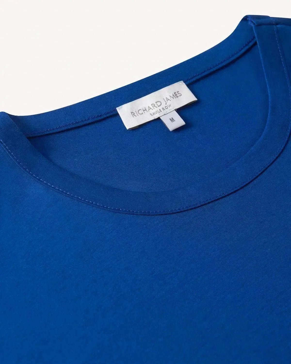 Richard James Mercerised Cotton T-Shirt Air Force Blue - Malford_of_London_Tailoring_Archive