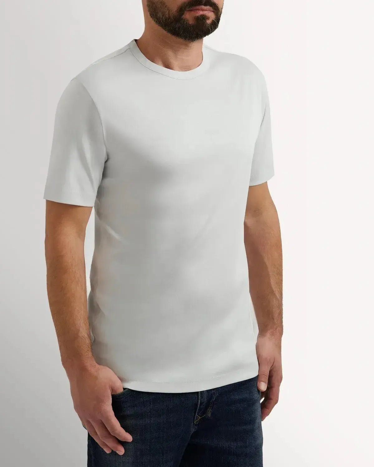 Richard James Mercerised Cotton T-Shirt Dove Grey – Savile Row Menswear Outlet | Malford of London