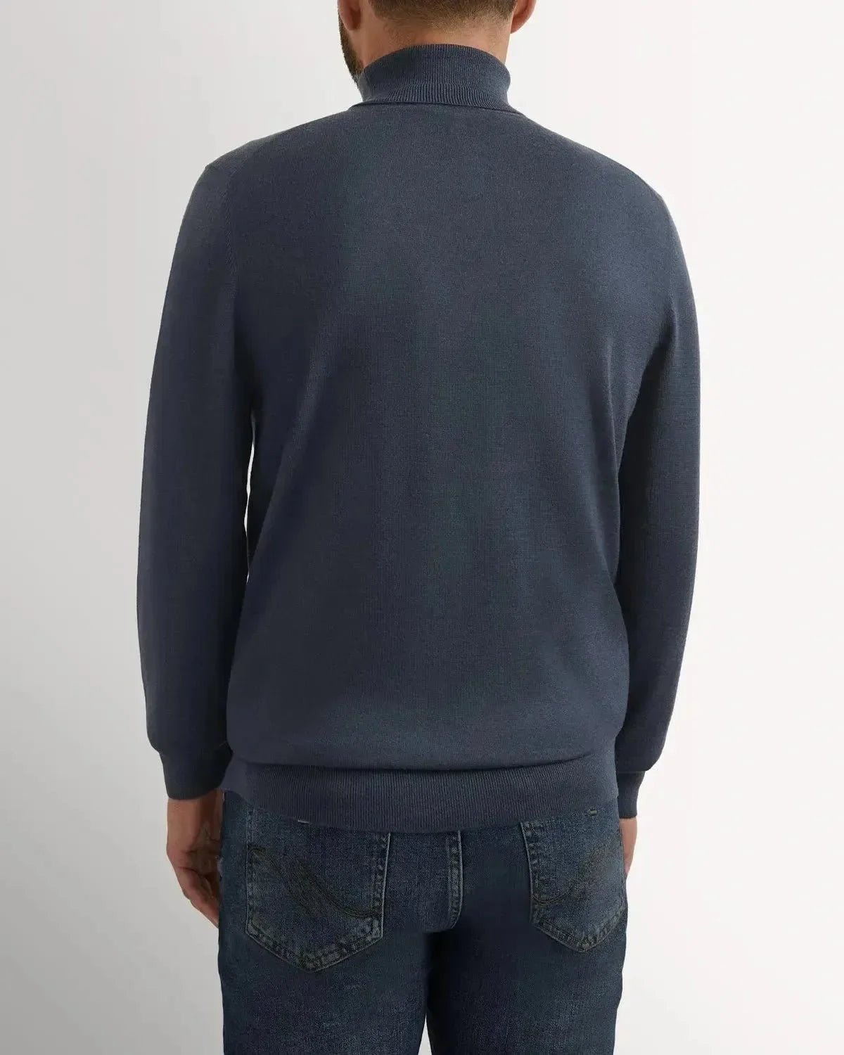 Richard James Merino Wool Roll Neck Teal - Malford_of_London_Tailoring_Archive