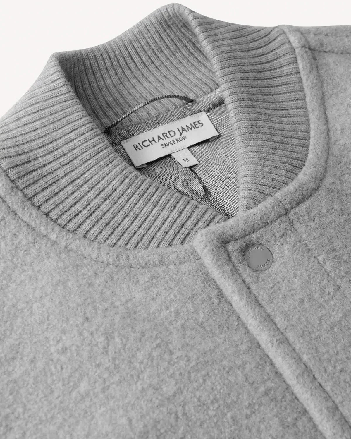 Richard James Wool College Bomber Grey - Malford_of_London_Tailoring_Archive