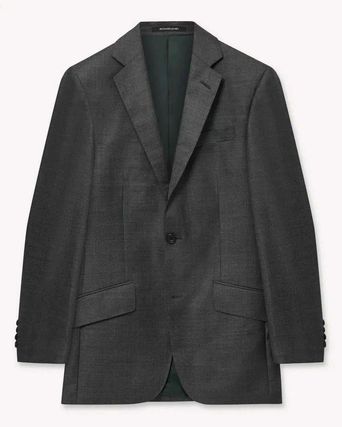 Richard James Wool Sharkskin Suit Jacket Grey - Malford_of_London_Tailoring_Archive