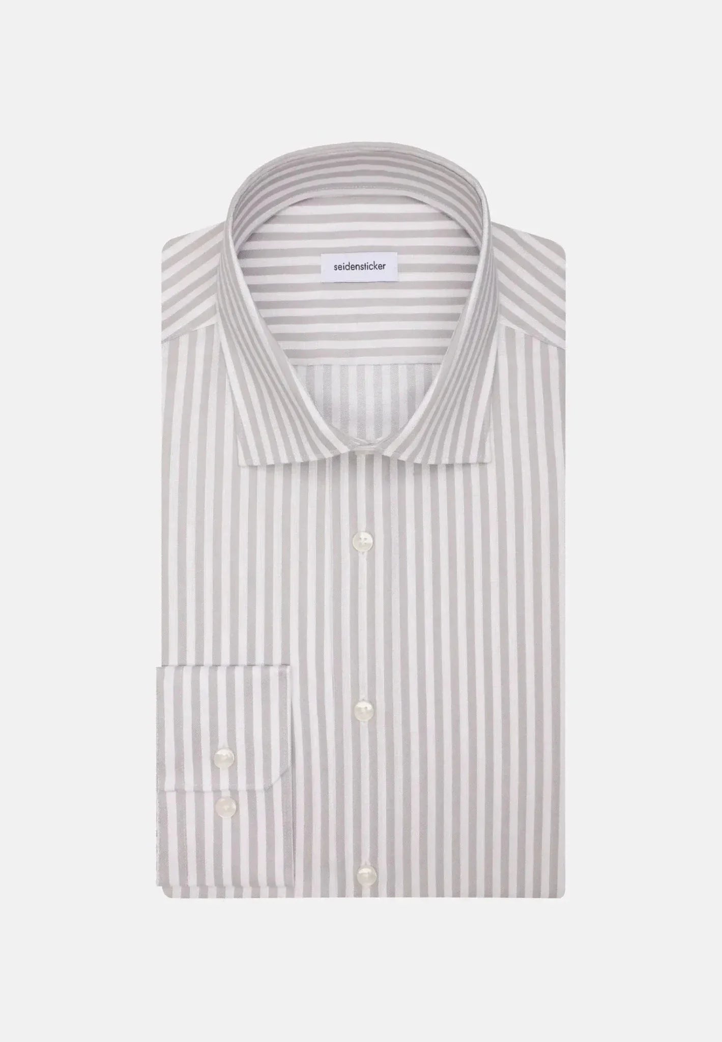 Seidensticker Regular Fit No Iron New Kent Striped Business Shirt Grey – Tailored Menswear | Malford of London