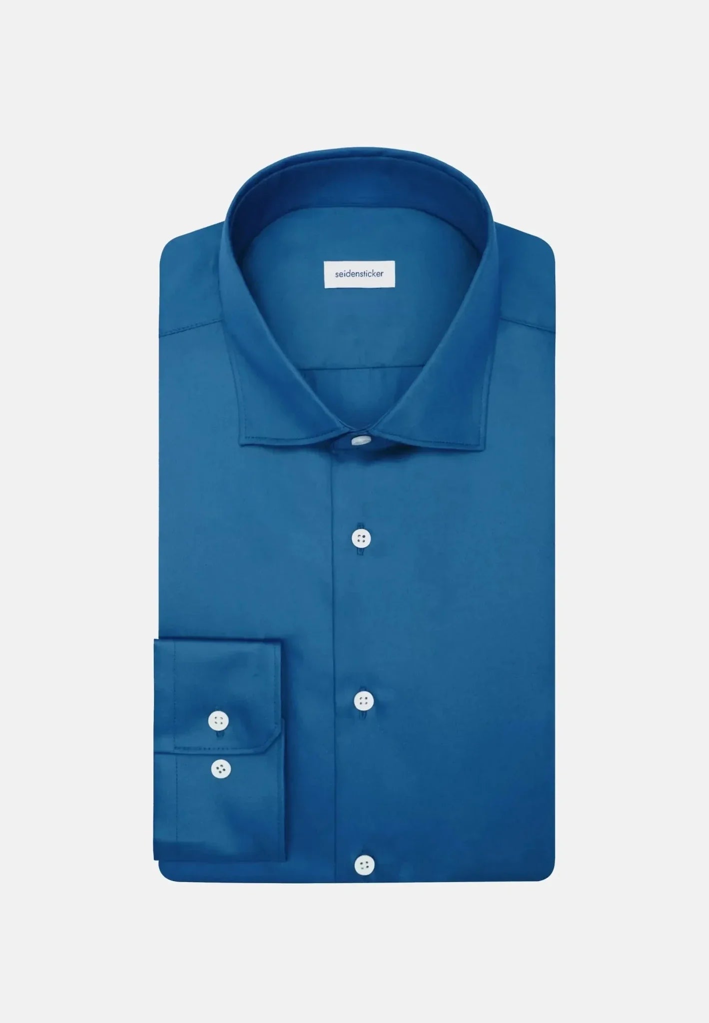 Seidensticker Shaped Fit Easy Iron New Kent Business Shirt Dark Teal – Tailored Menswear | Malford of London