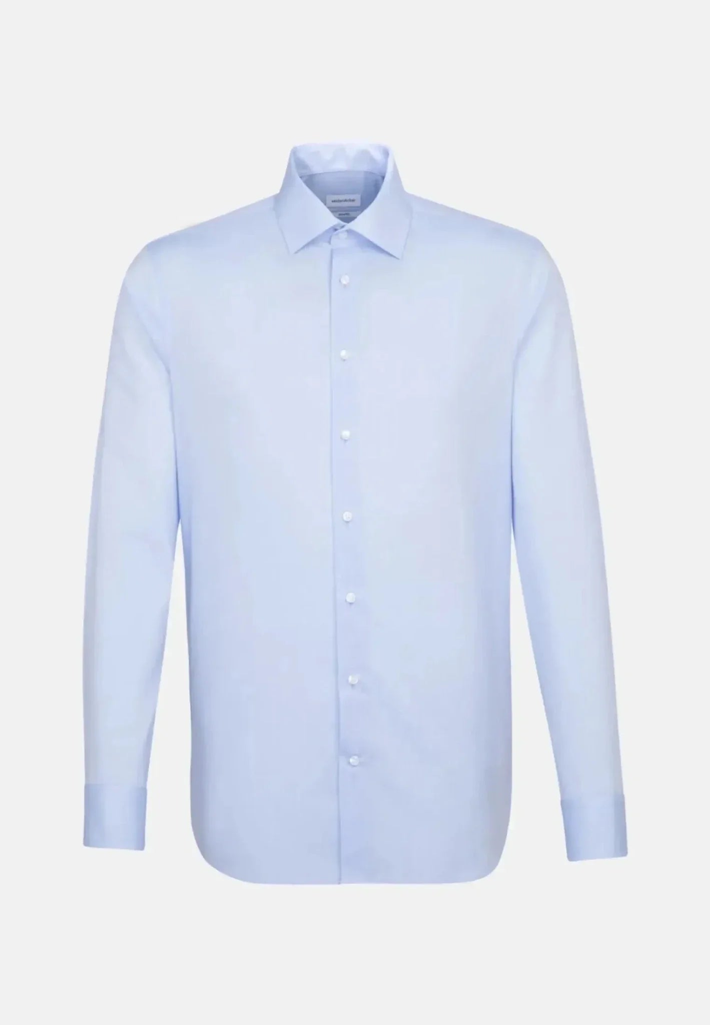 Seidensticker Shaped Fit No Iron Kent Collar Business Shirt Light Blue – Tailored Menswear | Malford of London
