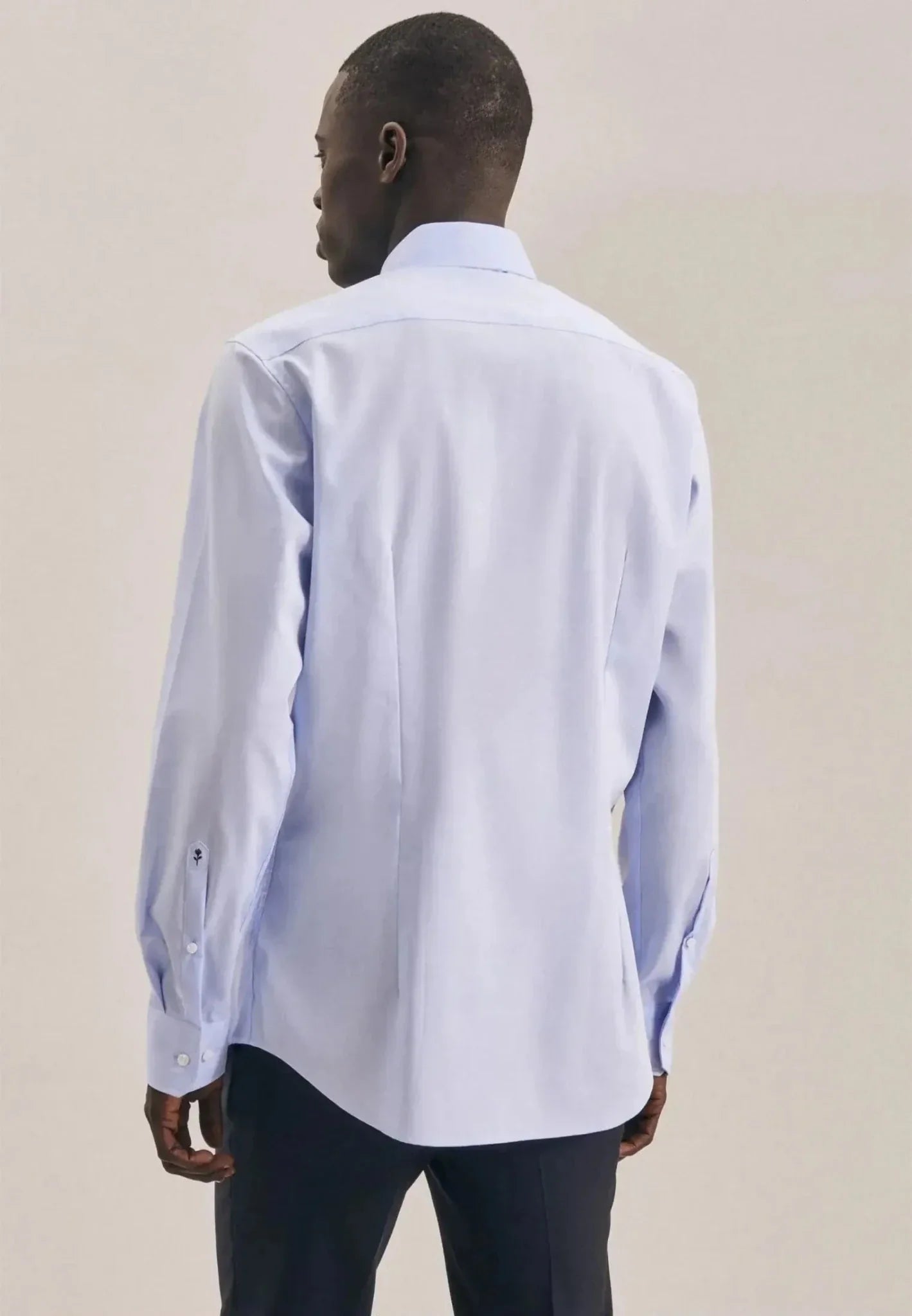 Seidensticker Shaped Fit No Iron Kent Collar Business Shirt Light Blue – Tailored Menswear | Malford of London