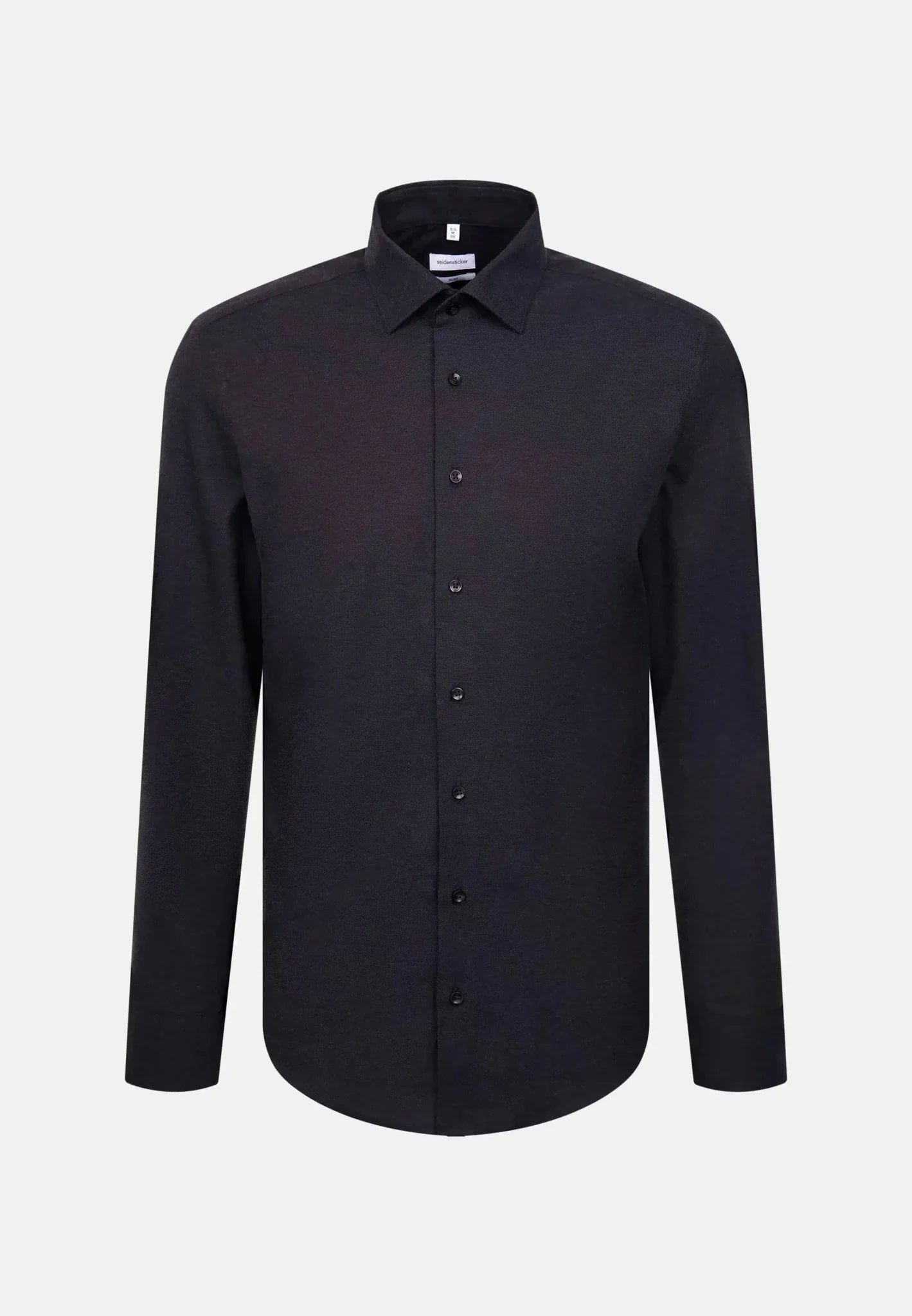 Seidensticker Slim Fit New Kent Flannel Shirt Dark Blue – Tailored Menswear | Malford of London