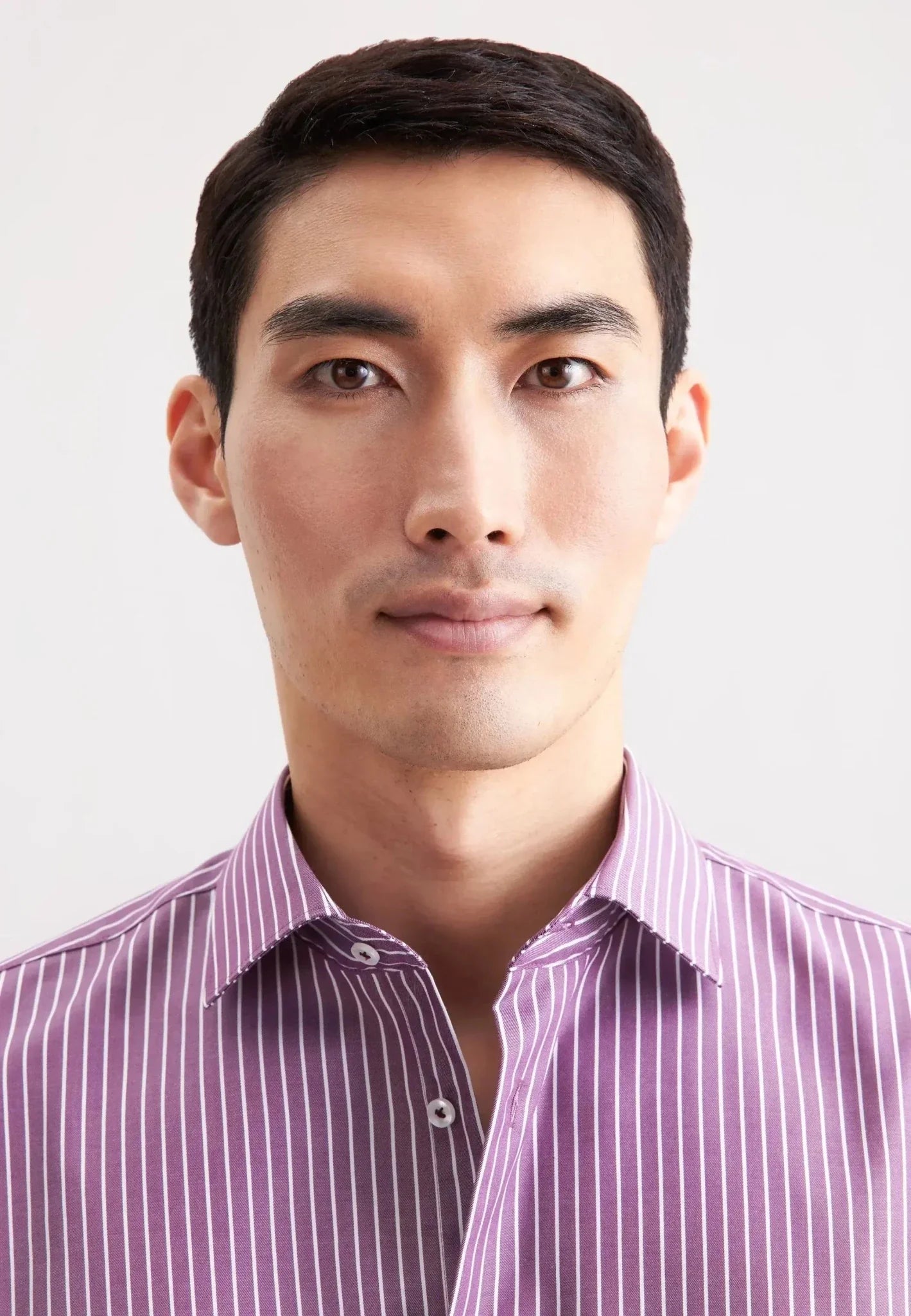 Seidensticker Slim Fit No Iron New Kent Striped Business Shirt Lilac – Tailored Menswear | Malford of London