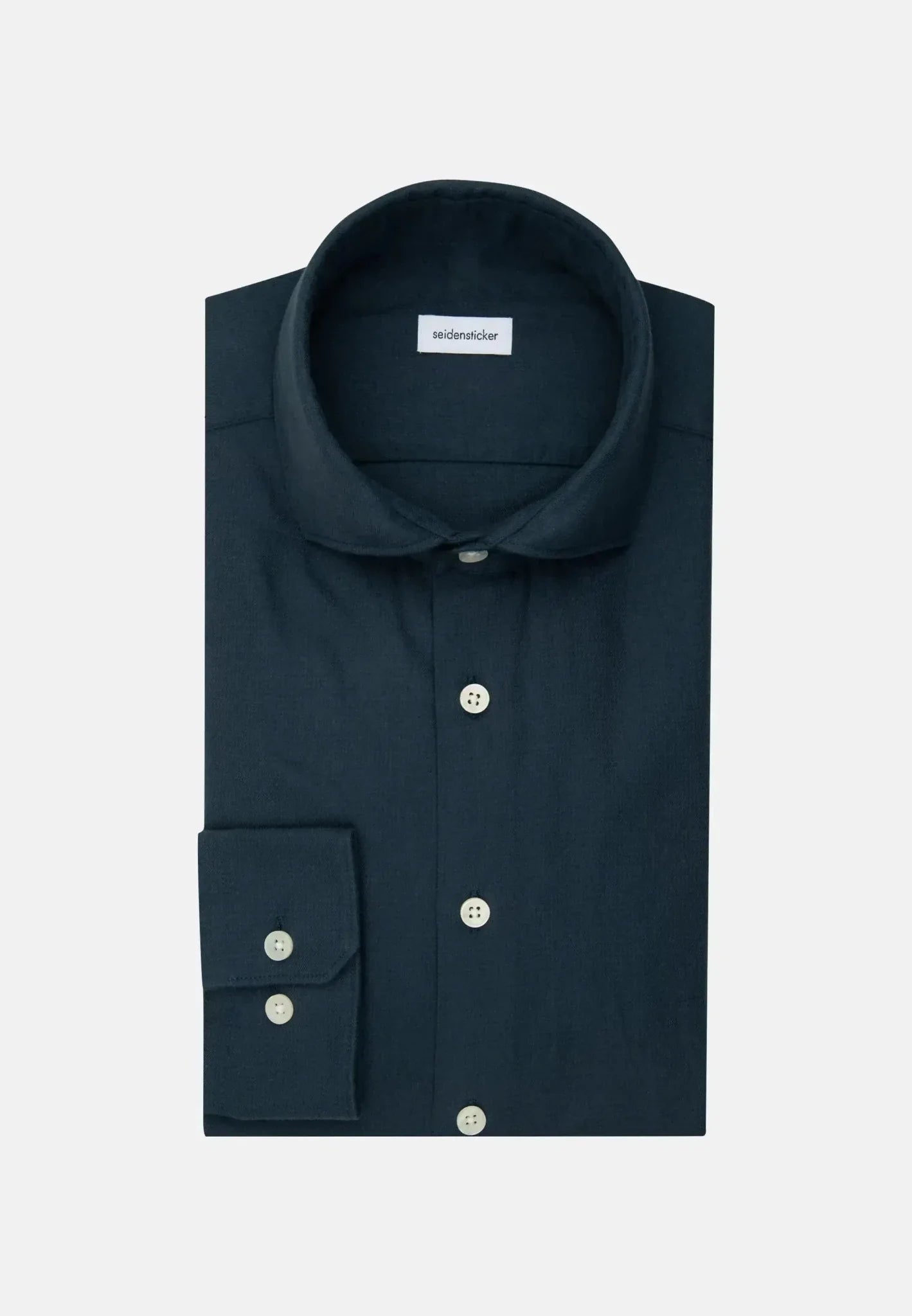 Seidensticker Slim Fit Spread Kent Pepita Flannel Shirt Dark Blue – Tailored Menswear | Malford of London