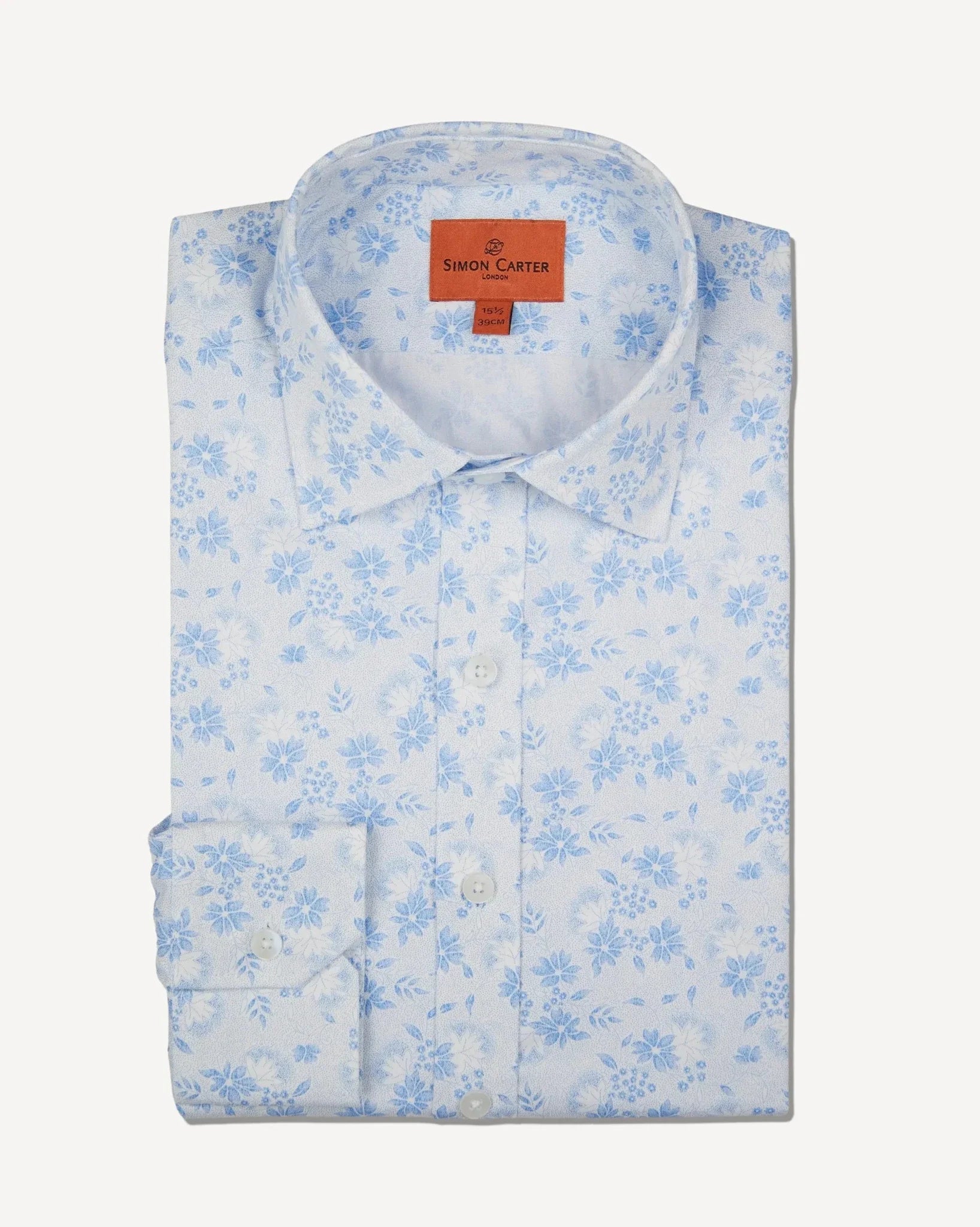 Simon Carter Regular Collar Tailored Shirt Blue - Malford_of_London_Tailoring_Archive