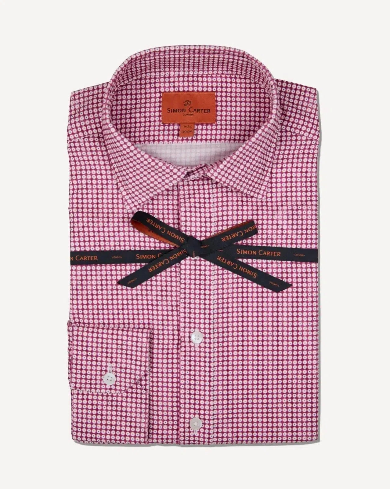 Simon Carter Tailored Fit Circle Shirt Purple/Navy/White – Savile Row Menswear Outlet | Malford of London