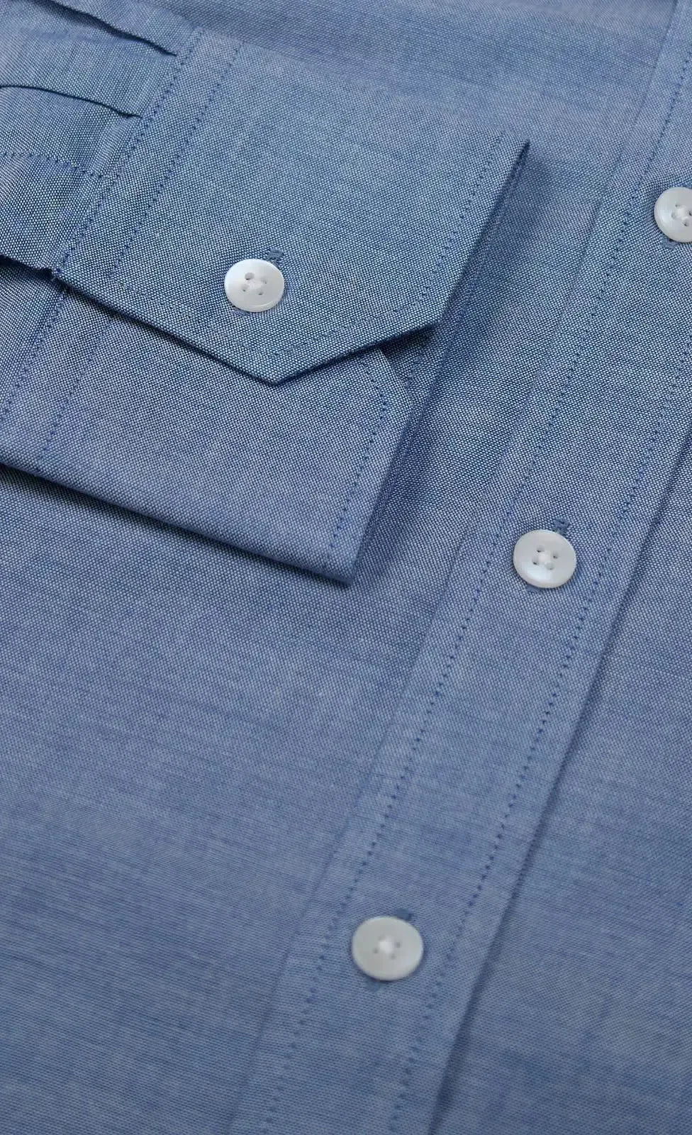 Simon Carter Tailored Fit Plain Shirt Blue – Savile Row Menswear Outlet | Malford of London