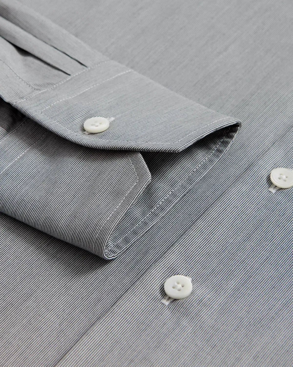 Thomas Pink Tailored Fit Formal Fine Stripe Shirt Black/White – Savile Row Menswear Outlet | Malford of London
