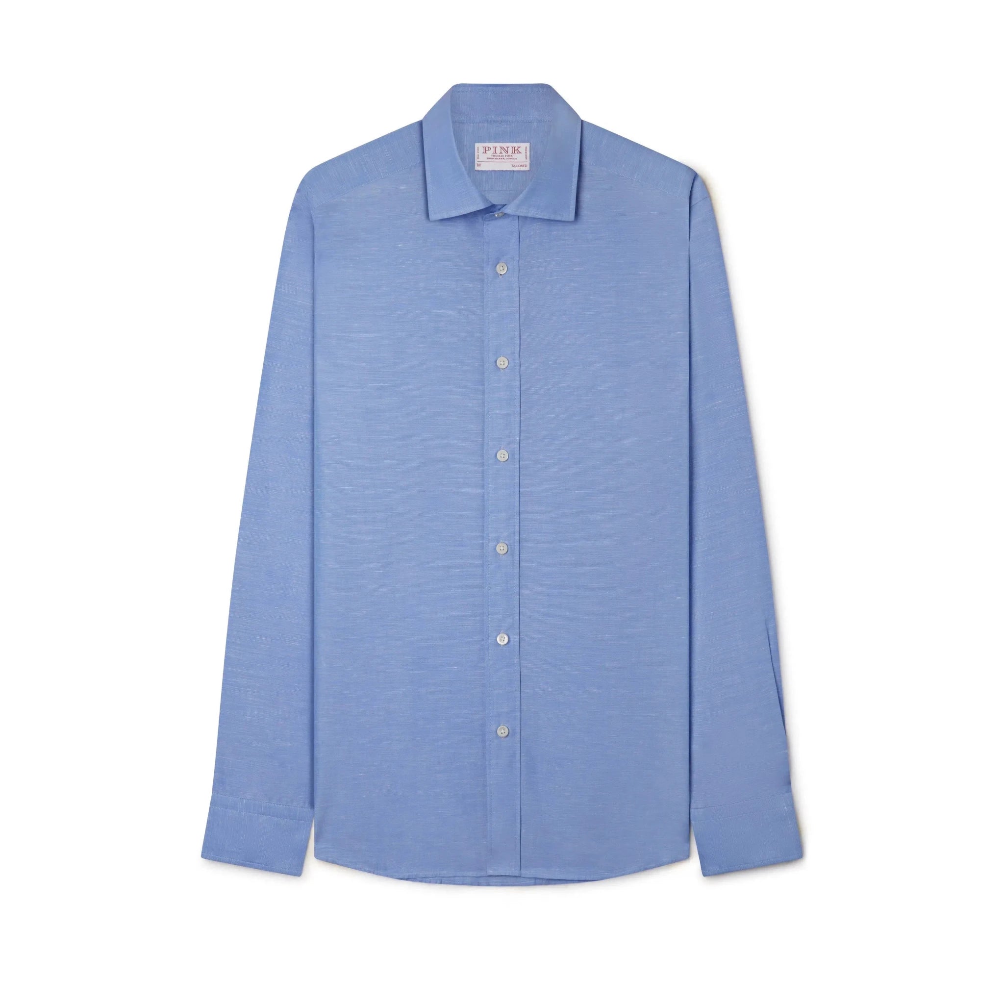 Thomas Pink Tailored Fit Smart Casual Cotton Blend Slub Shirt – Savile Row Menswear Outlet | Malford of London