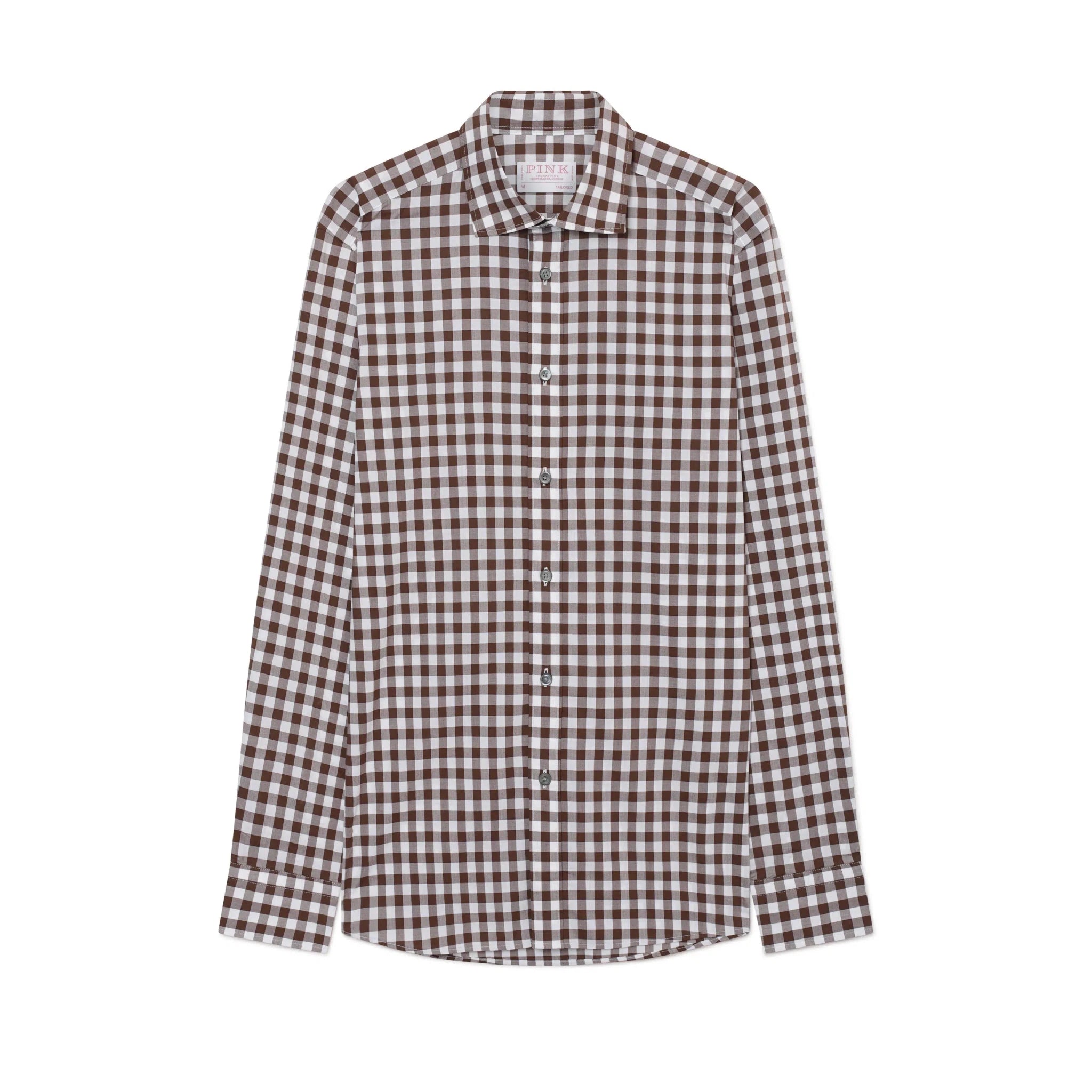 Thomas Pink Tailored Fit Smart Casual Gingham Shirt – Savile Row Menswear Outlet | Malford of London