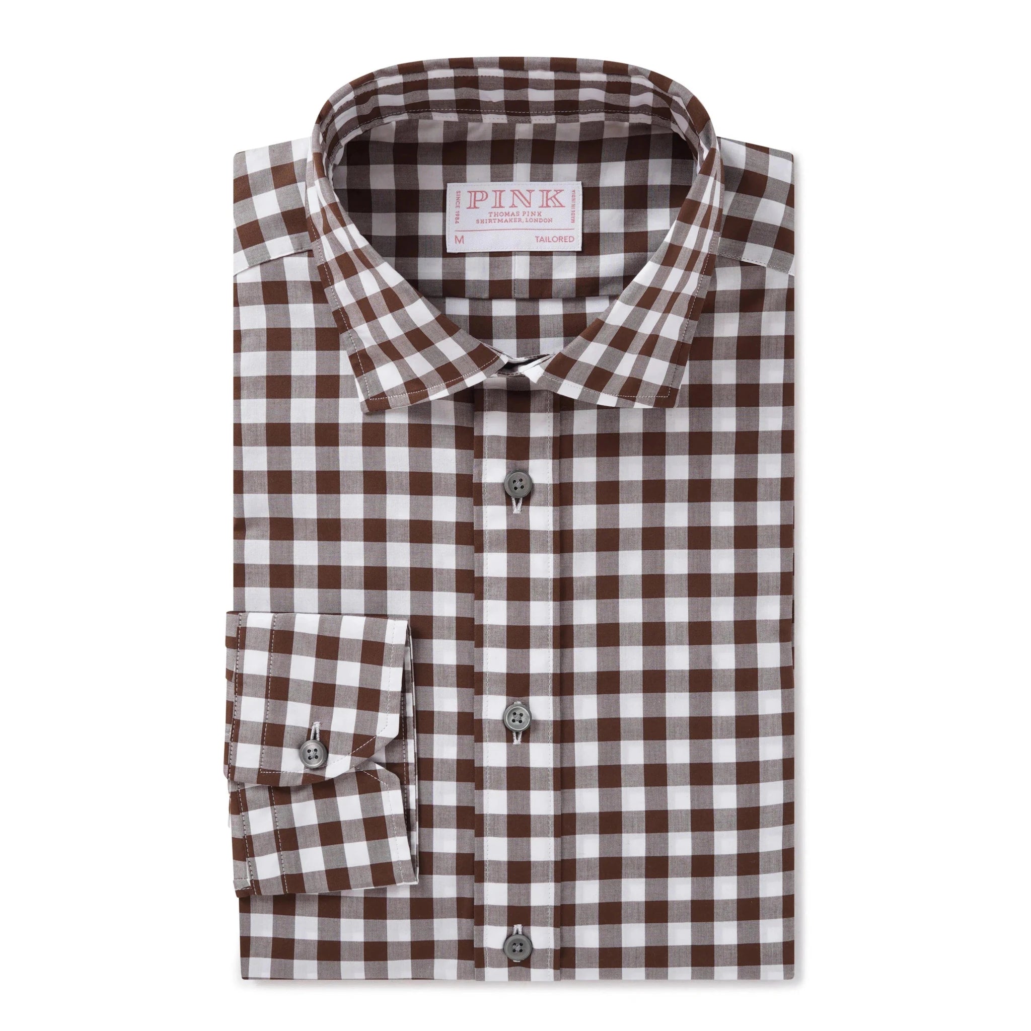 Thomas Pink Tailored Fit Smart Casual Gingham Shirt – Savile Row Menswear Outlet | Malford of London