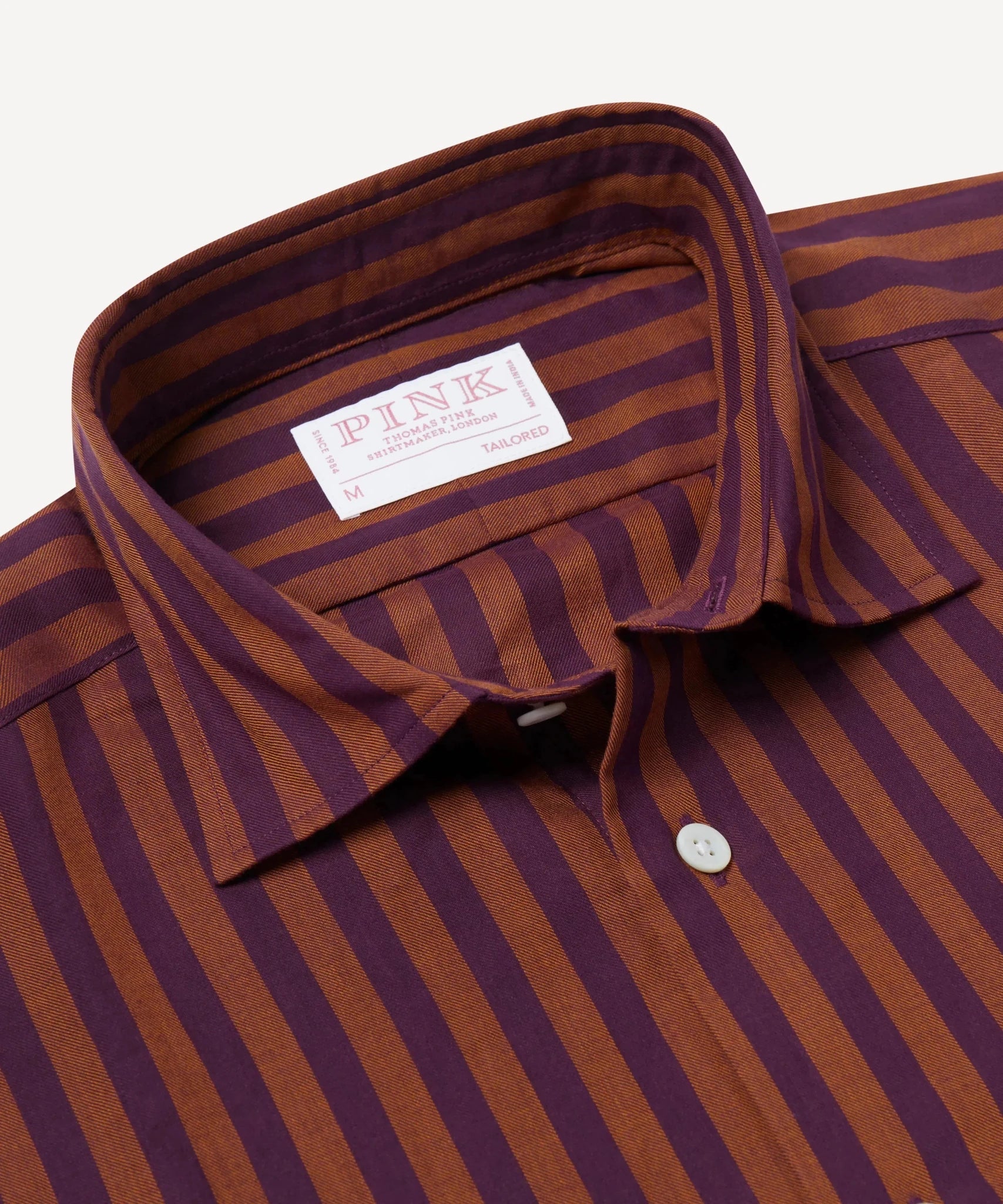 Thomas Pink Tailored Fit Smart Casual Twill Flannel Shirt – Savile Row Menswear Outlet | Malford of London