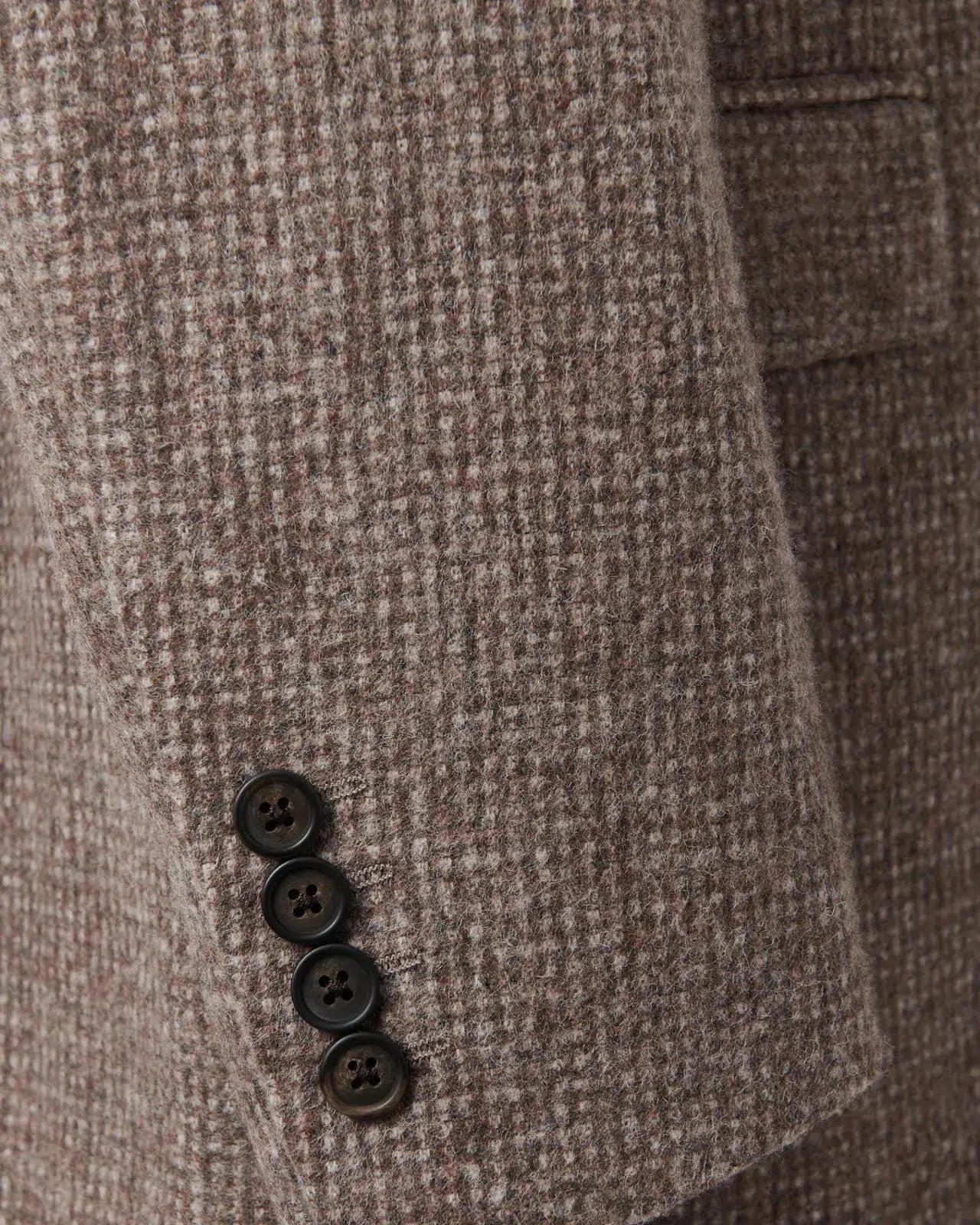 3 Button Alpaca Textured Weave Jacket Brown-MALFORD OF LONDON SAVILE ROW MENSWEAR OUTLET