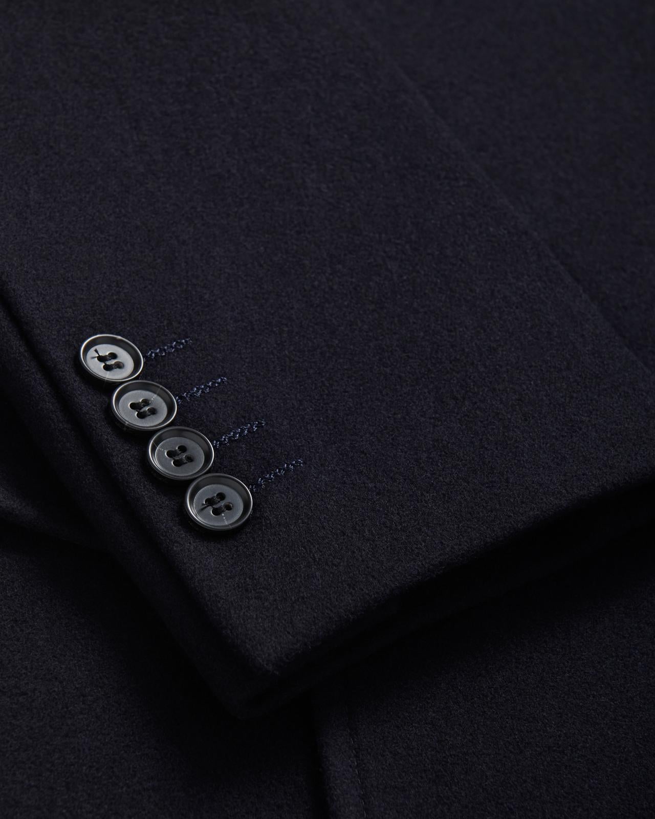 Bernard Weatherill Double Breasted Wool Peacoat Navy Blue