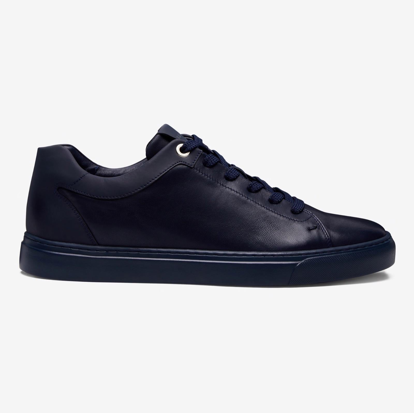 Harrys Of London Tom Nappa Leather/Tech Trainer Navy