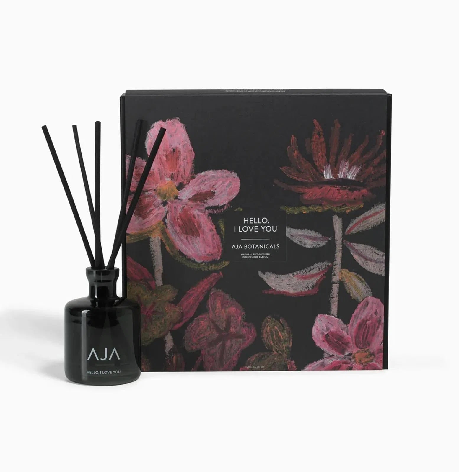 AJA BOTANICALS Hello, I Love You Diffuser - Black-MALFORD OF LONDON SAVILE ROW MENSWEAR OUTLET