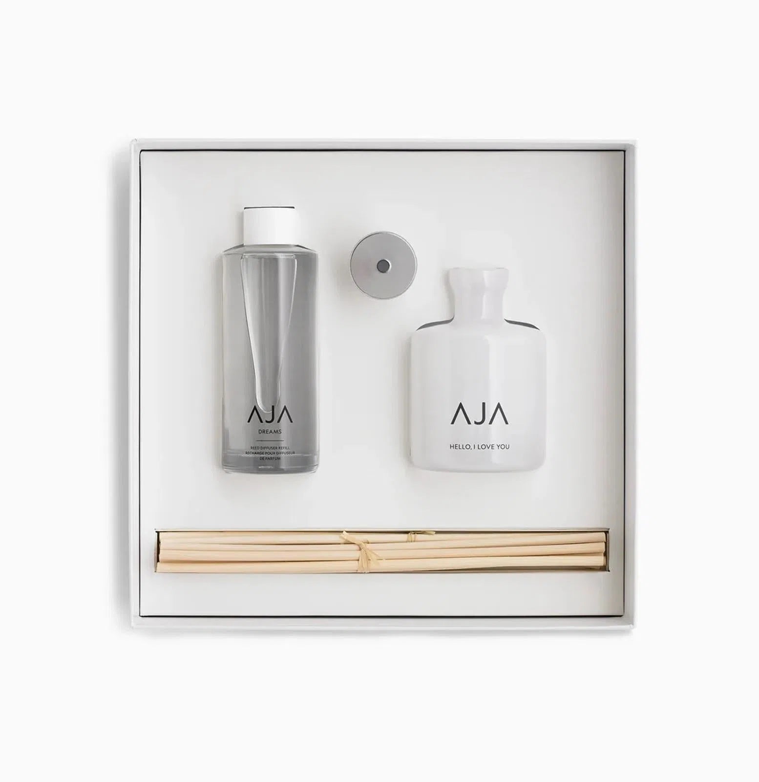 AJA BOTANICALS Hello, I Love You Diffuser - White-MALFORD OF LONDON SAVILE ROW MENSWEAR OUTLET