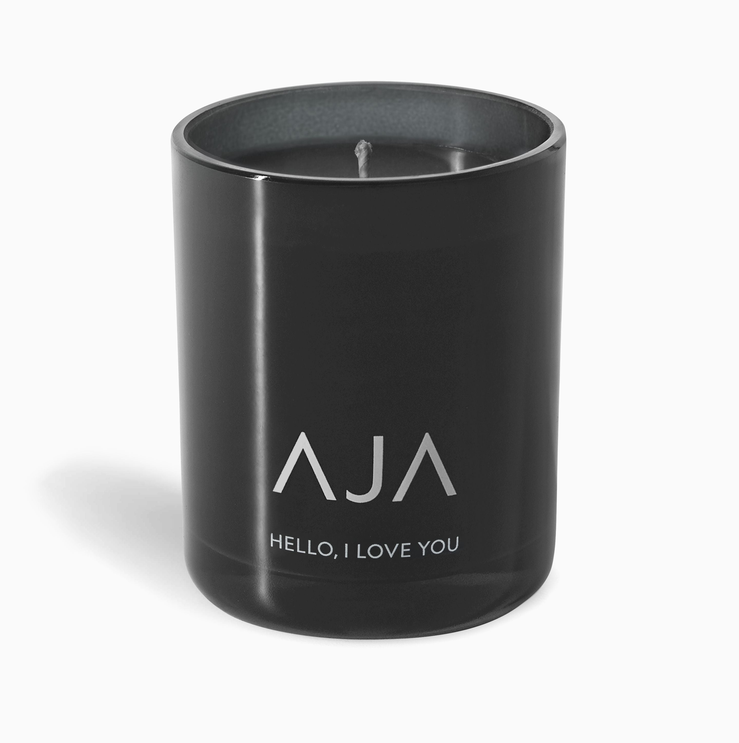 AJA BOTANICALS Hello, I Love You Votive Candle - Black-MALFORD OF LONDON SAVILE ROW MENSWEAR OUTLET