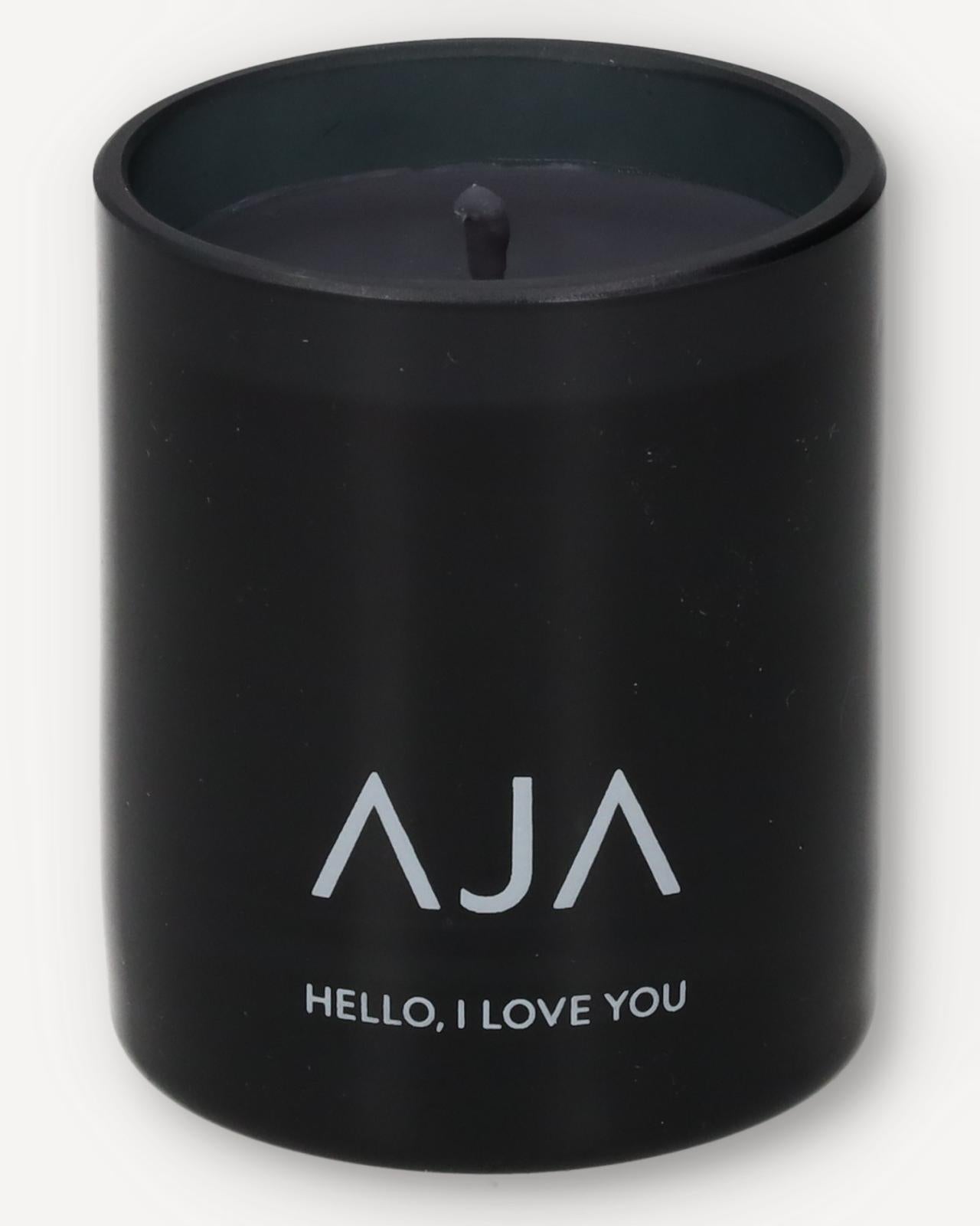 AJA BOTANICALS Hello, I Love You Votive Candle - Black-MALFORD OF LONDON SAVILE ROW MENSWEAR OUTLET