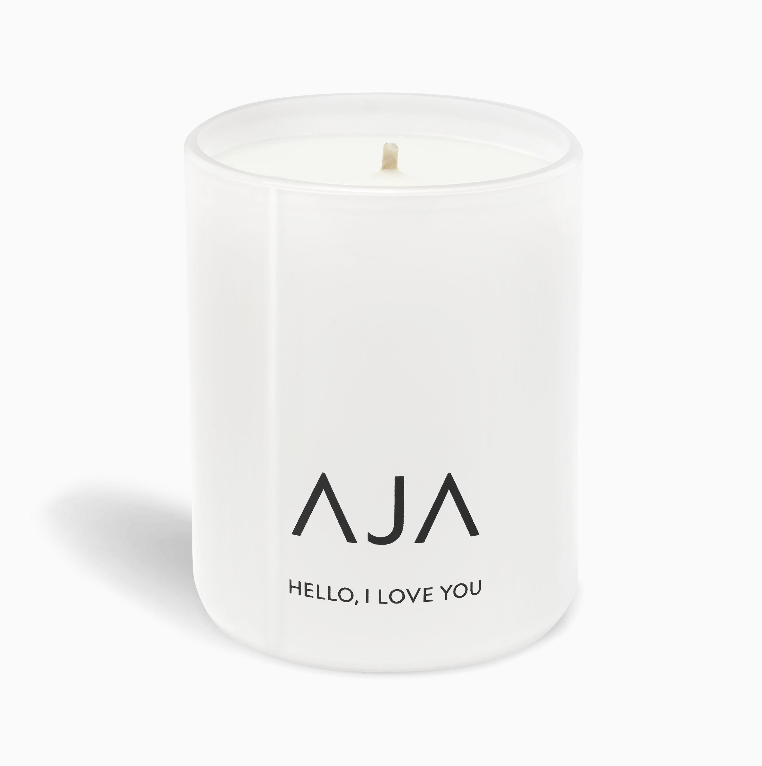 AJA BOTANICALS Hello, I Love You Votive Candle - White-MALFORD OF LONDON SAVILE ROW MENSWEAR OUTLET