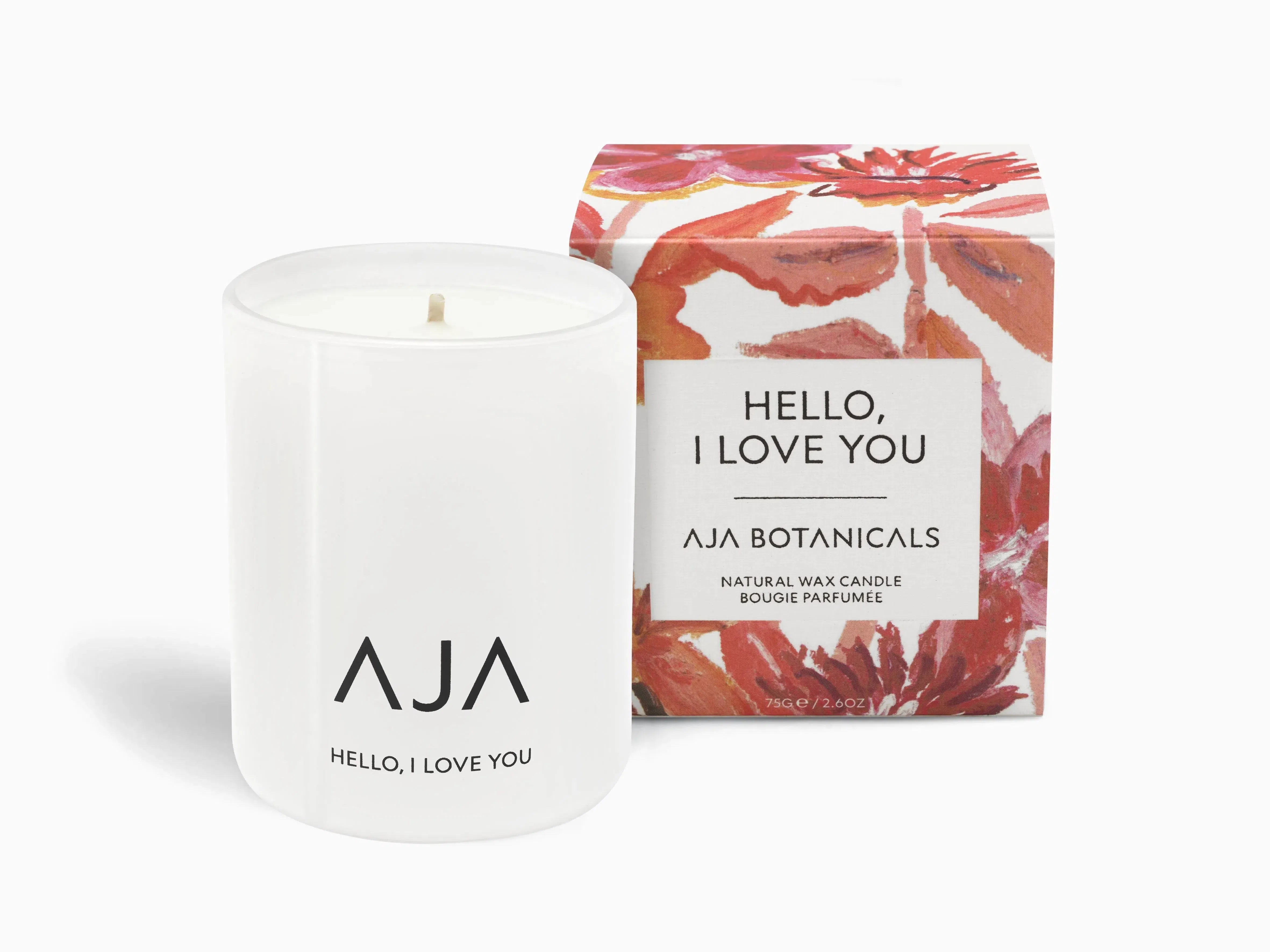 AJA BOTANICALS Hello, I Love You Votive Candle - White-MALFORD OF LONDON SAVILE ROW MENSWEAR OUTLET