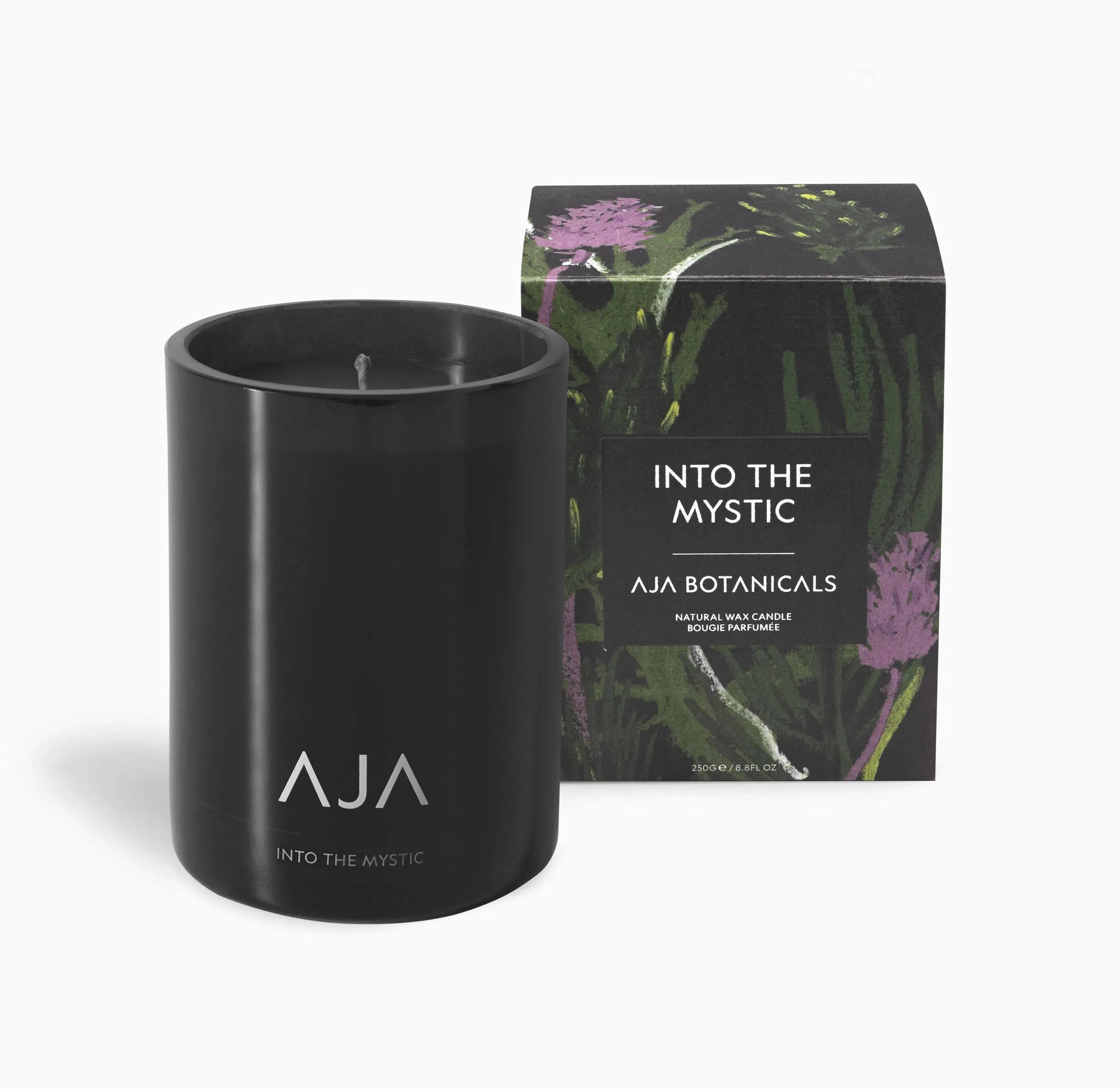 AJA BOTANICALS Into The Mystic Single Wick Candle - Black-MALFORD OF LONDON SAVILE ROW MENSWEAR OUTLET