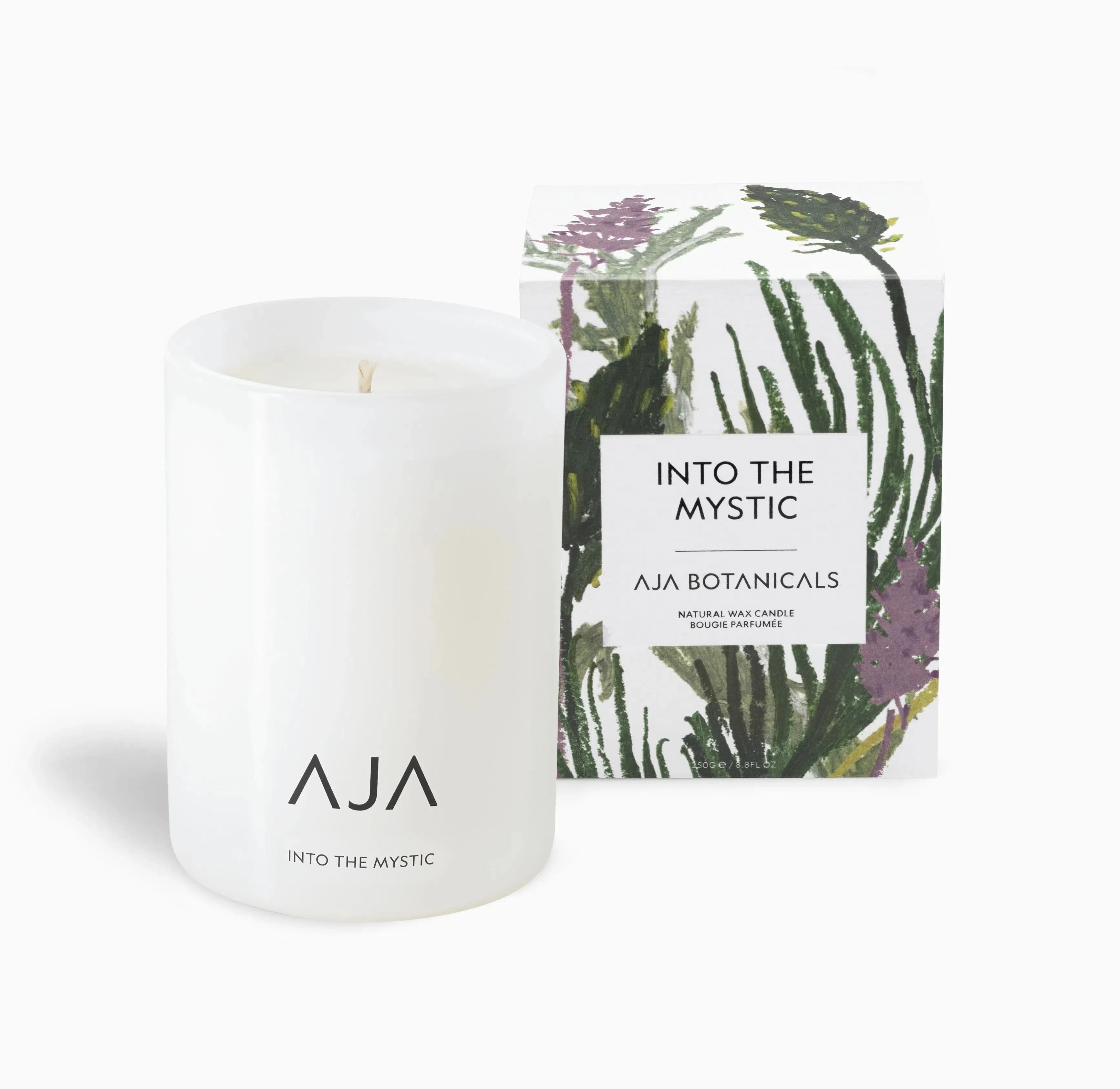 AJA BOTANICALS Into The Mystic Single Wick Candle - White-MALFORD OF LONDON SAVILE ROW MENSWEAR OUTLET