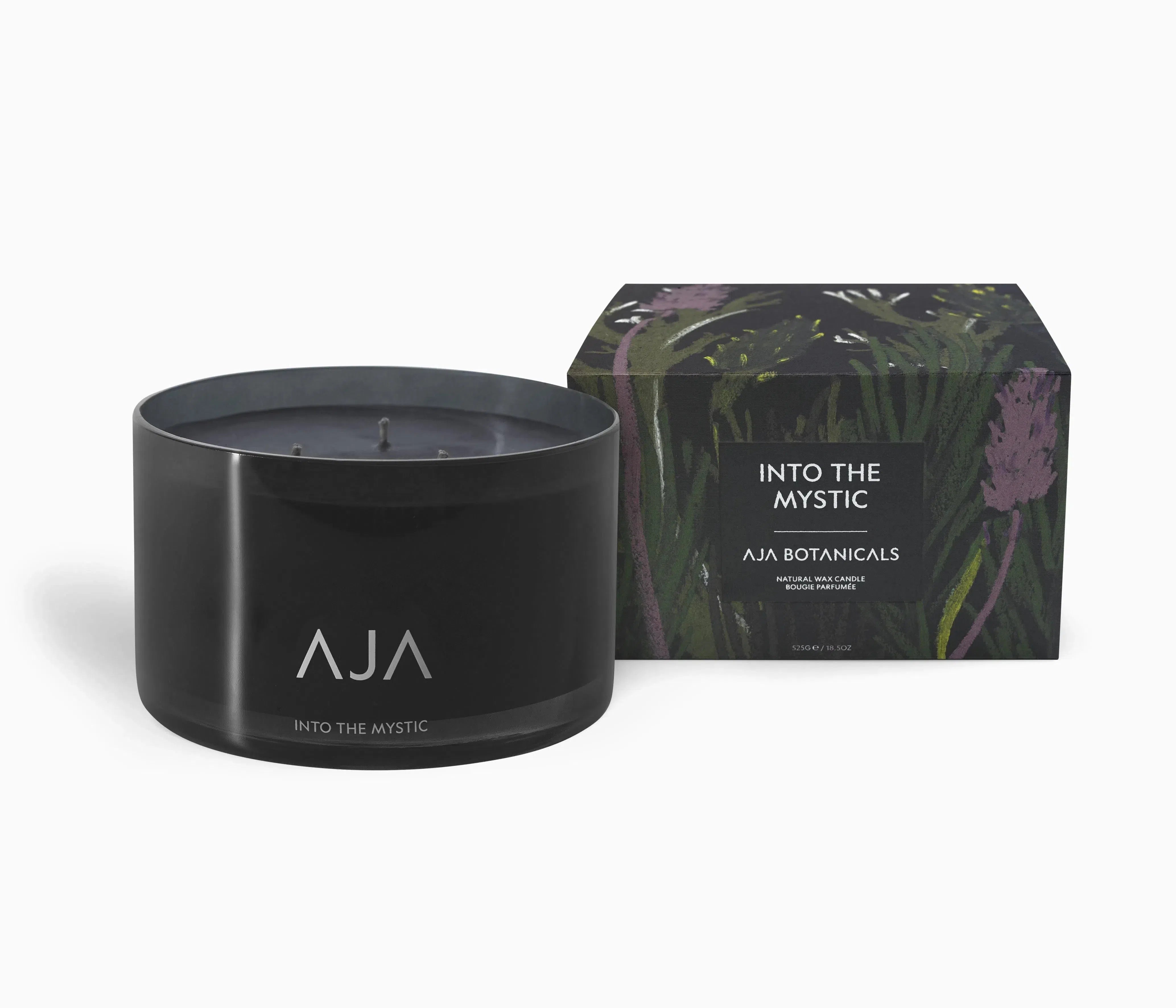 AJA BOTANICALS Into The Mystic Three Wick Candle - Black-MALFORD OF LONDON SAVILE ROW MENSWEAR OUTLET