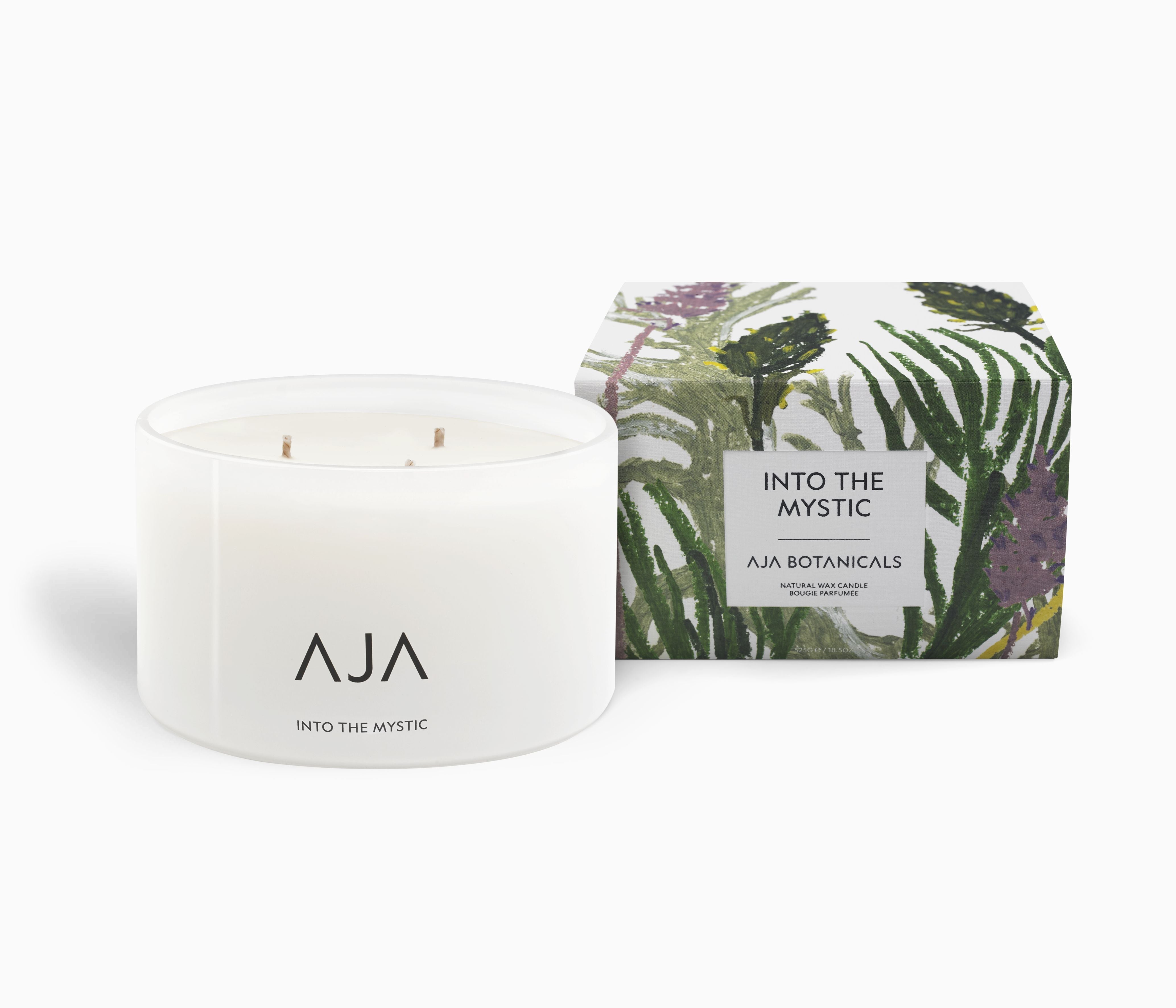 AJA BOTANICALS Into The Mystic Three Wick Candle - White-MALFORD OF LONDON SAVILE ROW MENSWEAR OUTLET