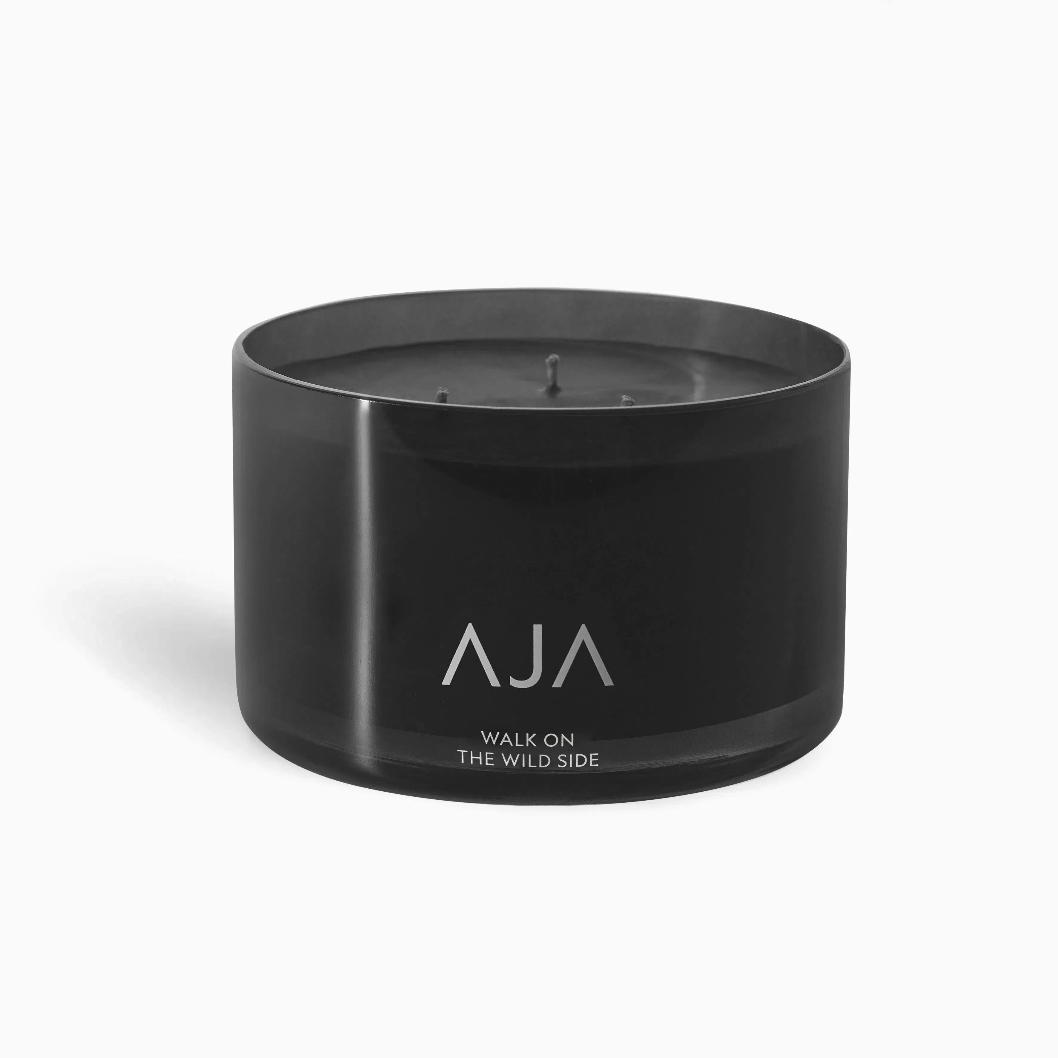 AJA BOTANICALS Walk On The Wild Side Three Wick Candle - Black-MALFORD OF LONDON SAVILE ROW MENSWEAR OUTLET