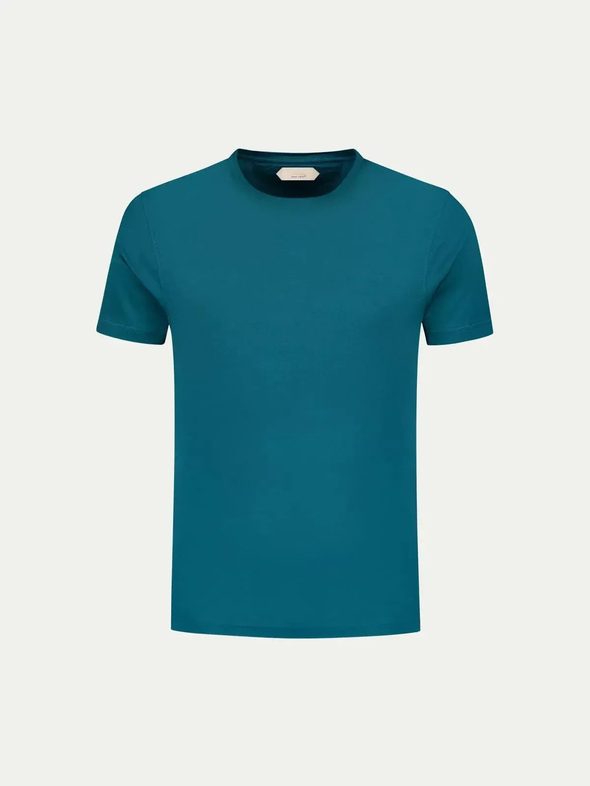 AURELIEN COTTON T-SHIRT PETROL-MALFORD OF LONDON SAVILE ROW MENSWEAR OUTLET