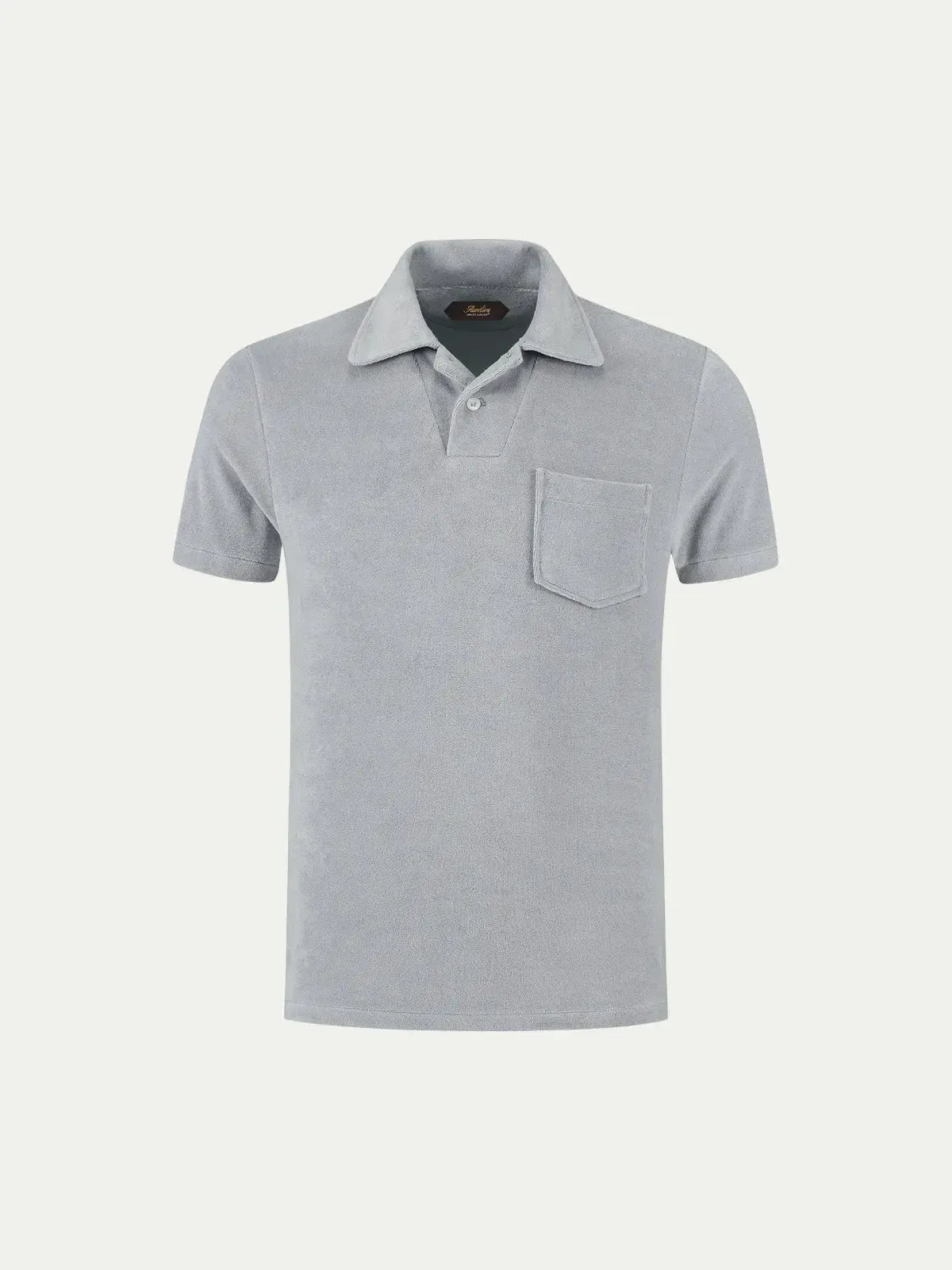 AURELIEN PIQUE POLO SHIRT 2 GREY-MALFORD OF LONDON SAVILE ROW MENSWEAR OUTLET