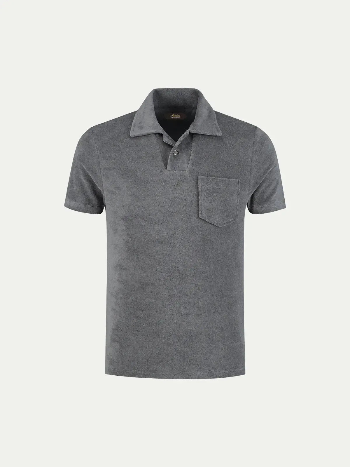 AURELIEN TERRY POLO SHIRT 2 DARK GREY-MALFORD OF LONDON SAVILE ROW MENSWEAR OUTLET