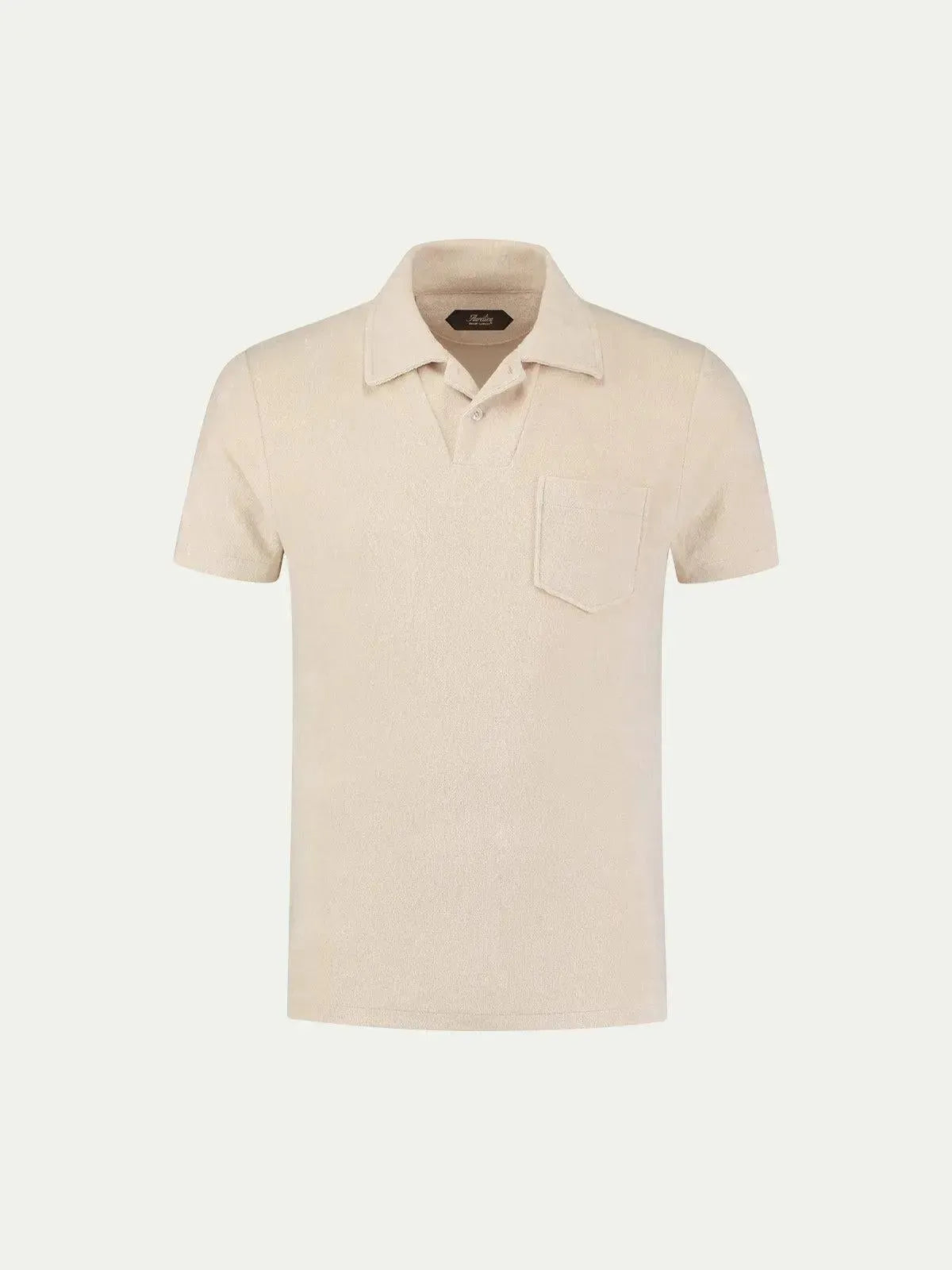 AURELIEN TERRY POLO SHIRT 2 SHELL-MALFORD OF LONDON SAVILE ROW MENSWEAR OUTLET