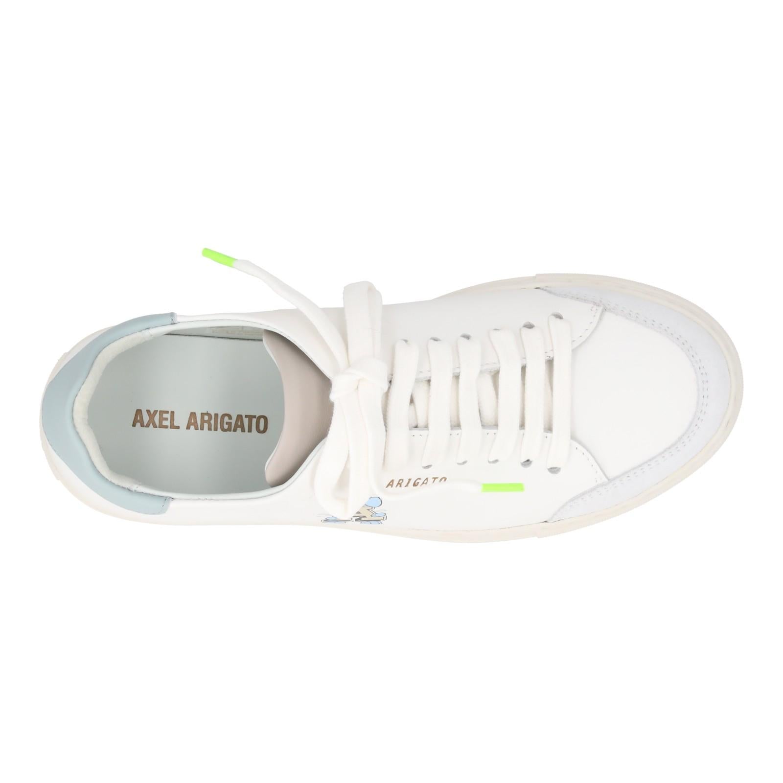 AXEL ARIGATO Clean 90 A Bunny Trainer Low Top White/Blue-MALFORD OF LONDON SAVILE ROW MENSWEAR OUTLET