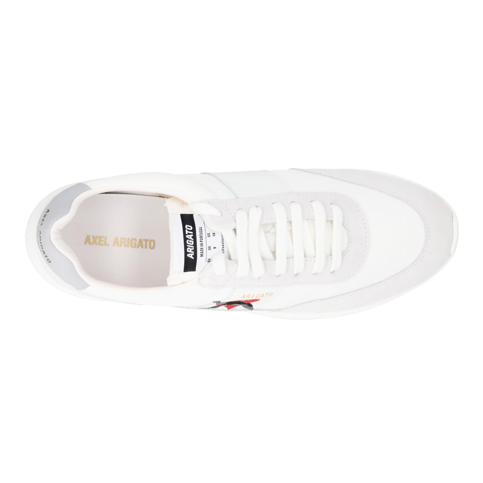 AXEL ARIGATO Genesis Lovebird Trainer Low Top White/Grey-MALFORD OF LONDON SAVILE ROW MENSWEAR OUTLET