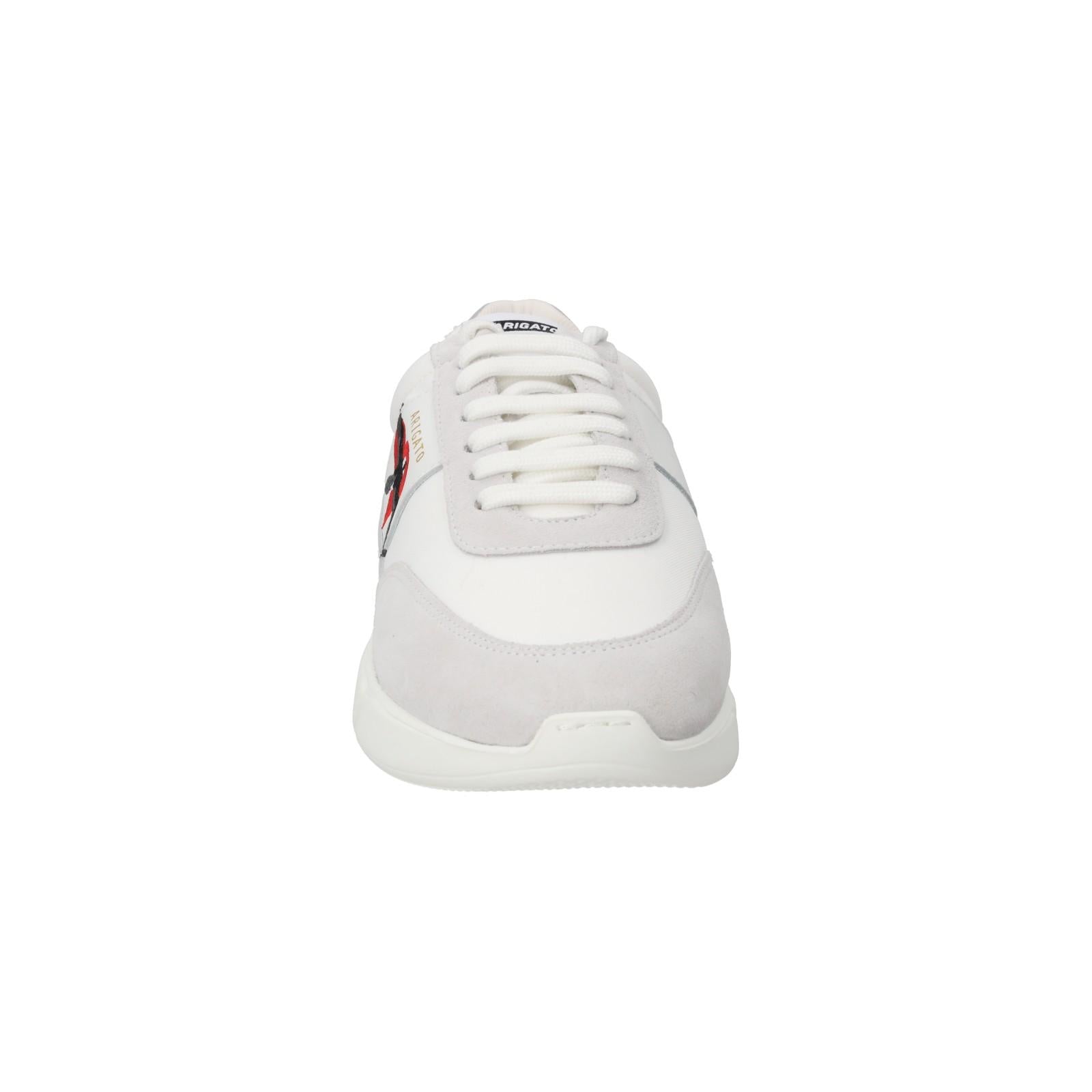 AXEL ARIGATO Genesis Lovebird Trainer Low Top White/Grey-MALFORD OF LONDON SAVILE ROW MENSWEAR OUTLET