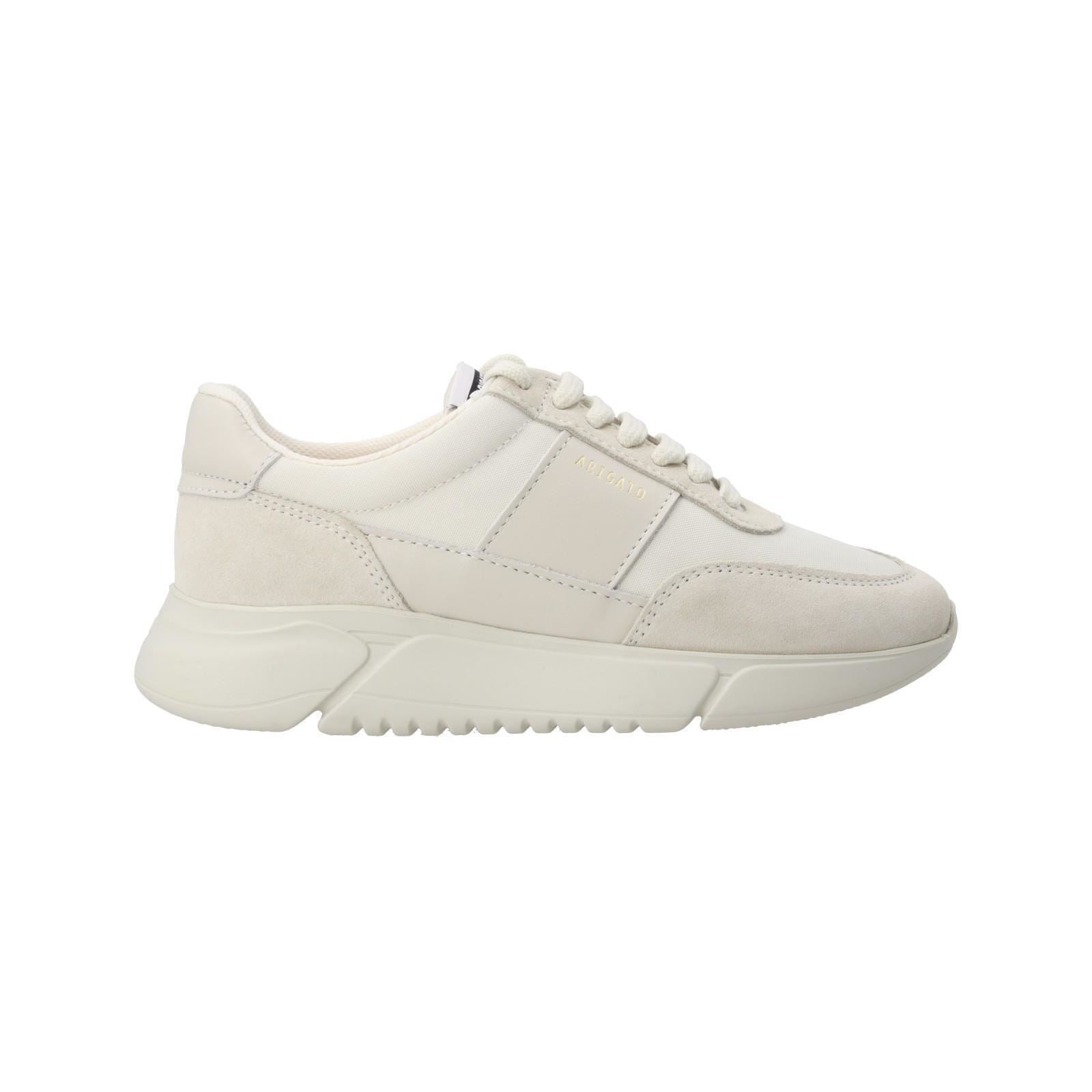 AXEL ARIGATO Genesis Monochrome Trainers Low Top Lace Up Cream-MALFORD OF LONDON SAVILE ROW MENSWEAR OUTLET