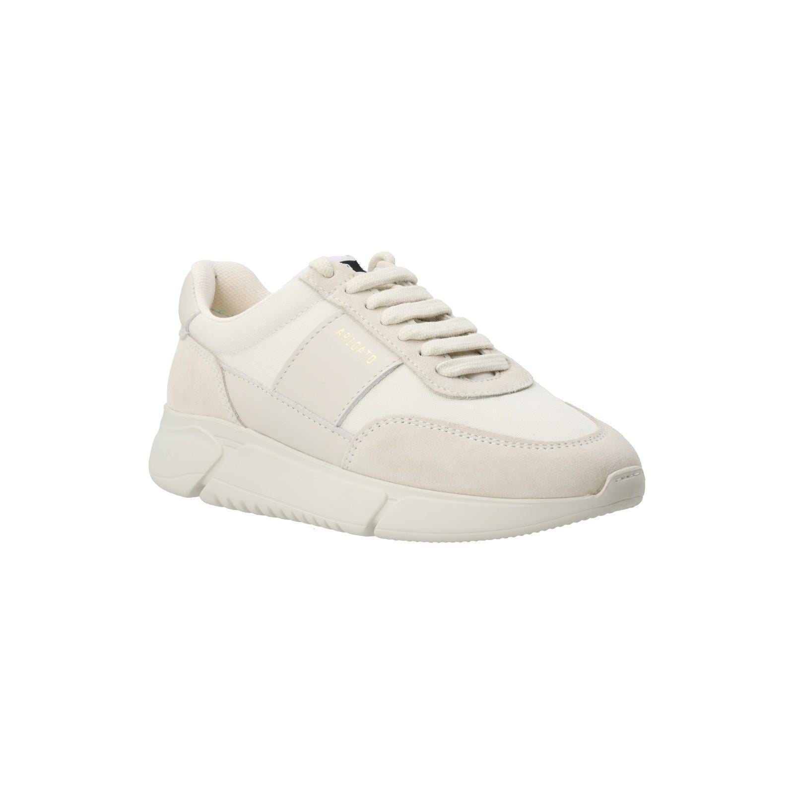 AXEL ARIGATO Genesis Monochrome Trainers Low Top Lace Up Cream-MALFORD OF LONDON SAVILE ROW MENSWEAR OUTLET