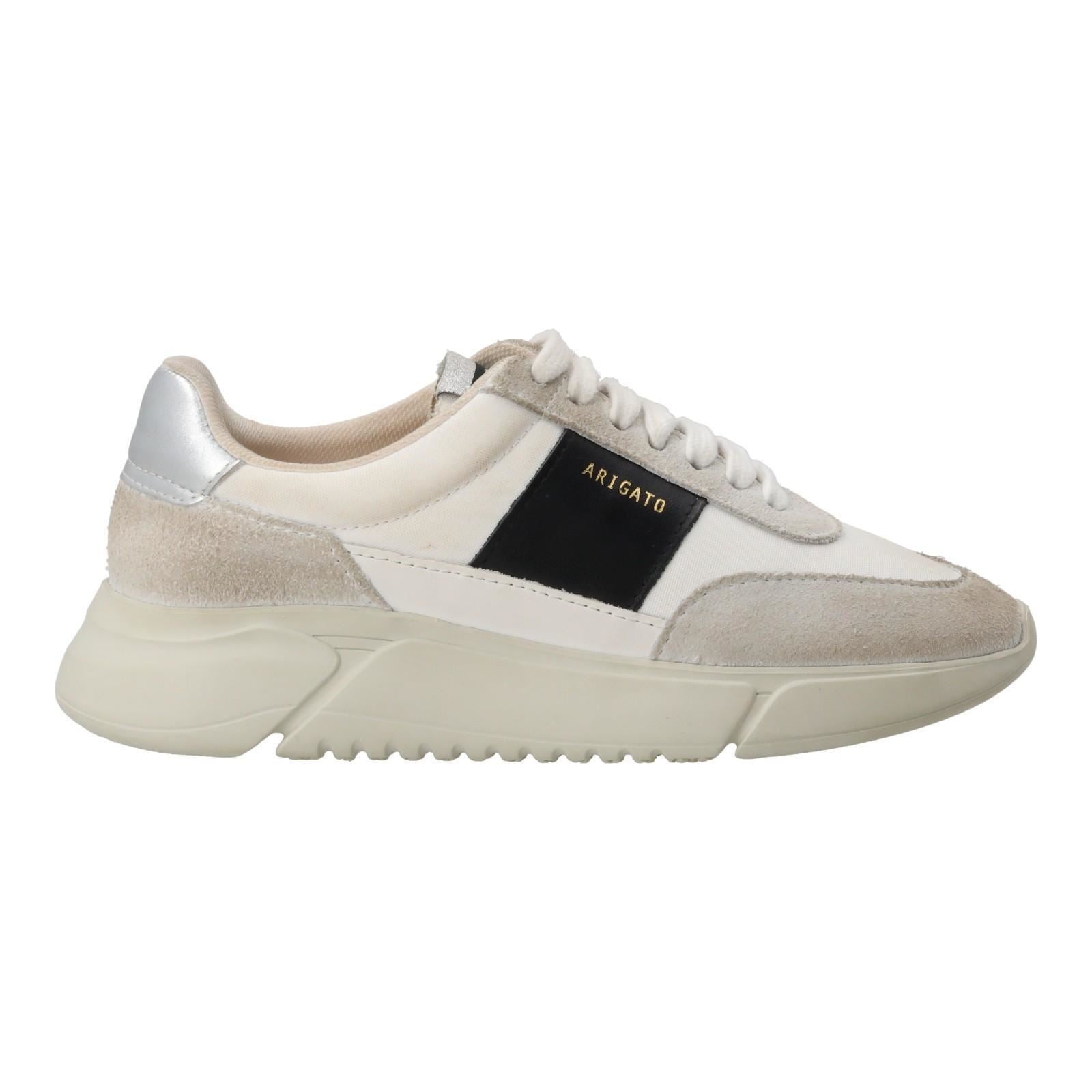 AXEL ARIGATO Genesis Vintage Runner Trainers Low Top Lace Up White/Comb-MALFORD OF LONDON SAVILE ROW MENSWEAR OUTLET