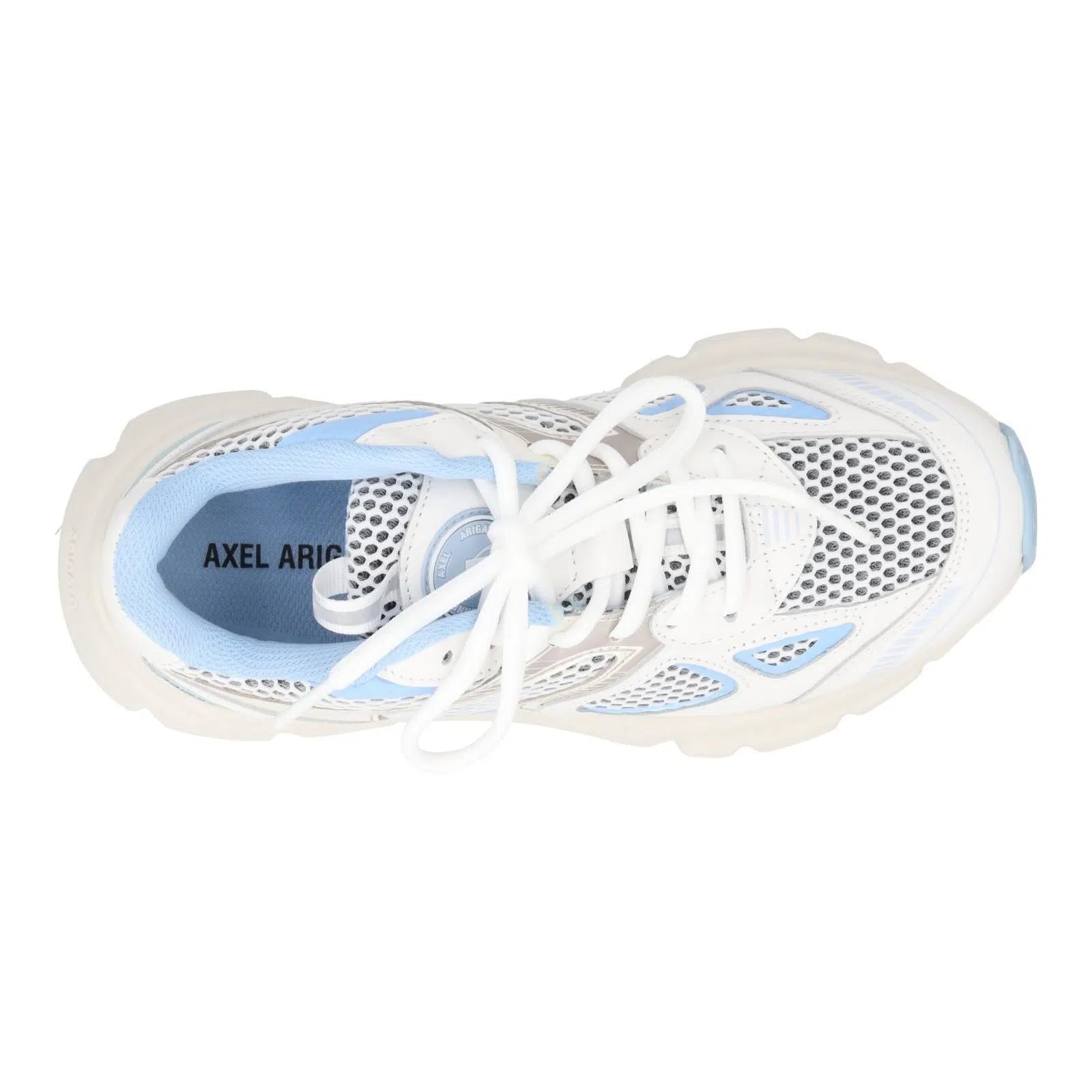 AXEL ARIGATO Marathon Trainer Low Top White/Light Blue-MALFORD OF LONDON SAVILE ROW MENSWEAR OUTLET